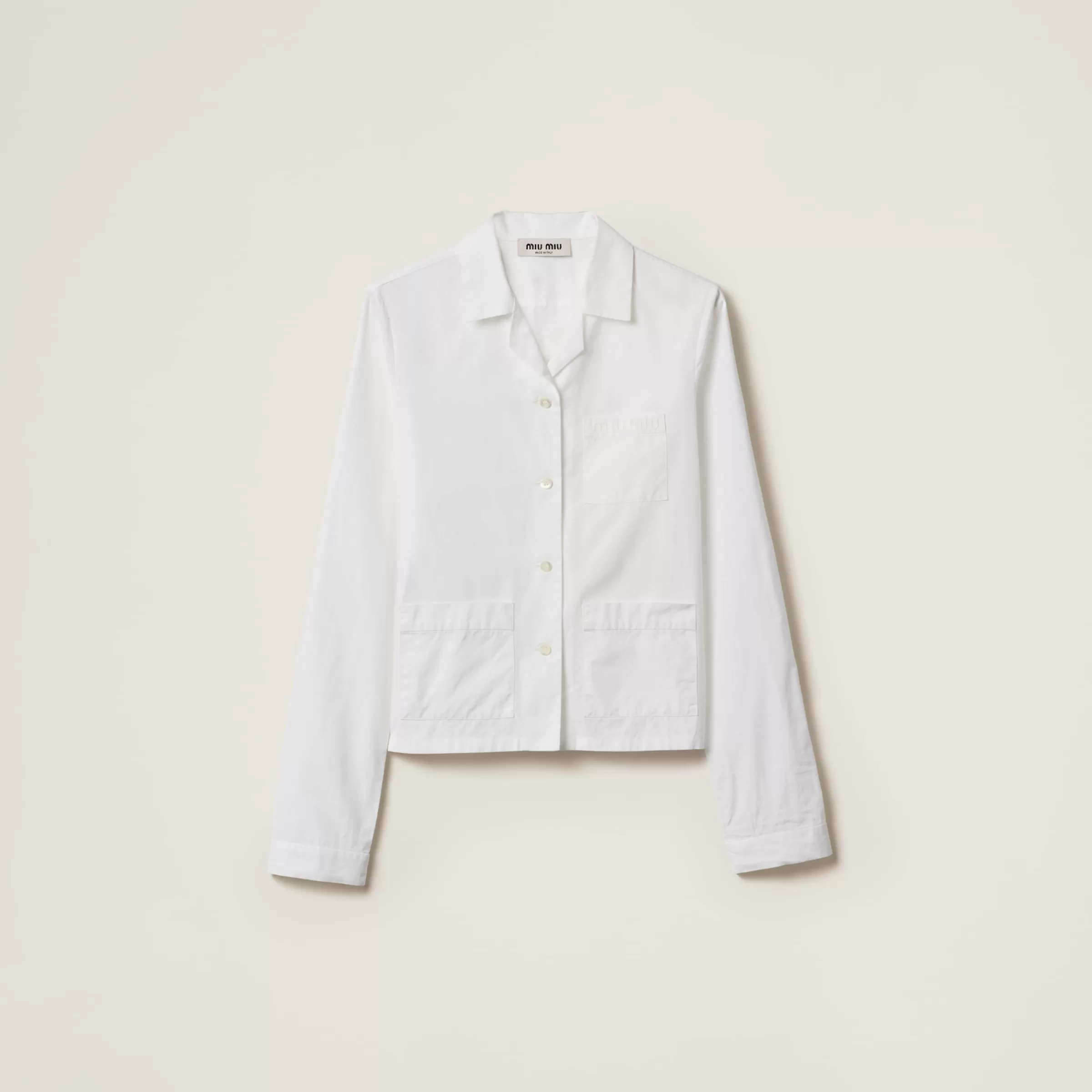 Miu Miu Camicia in popeline Bianco Cheap