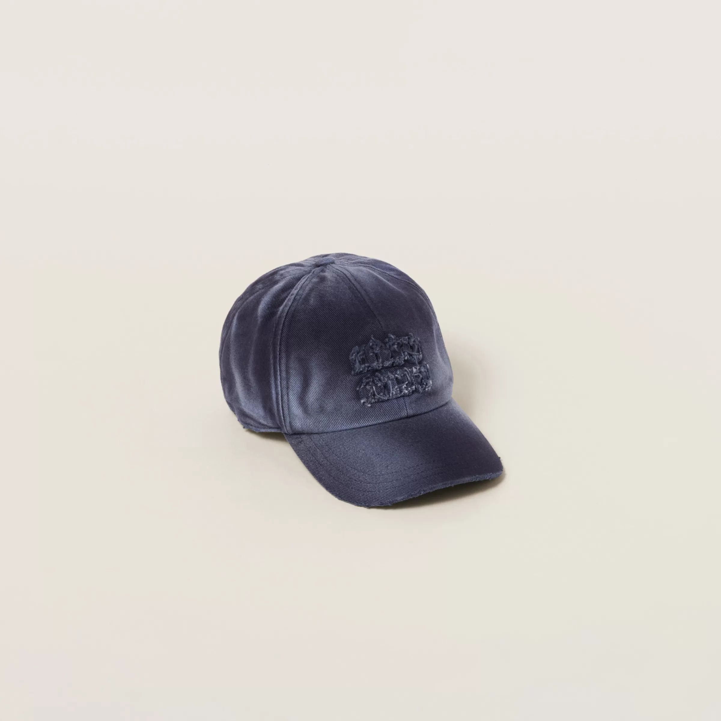 Miu Miu Cappello da baseball in denim Blu Cheap