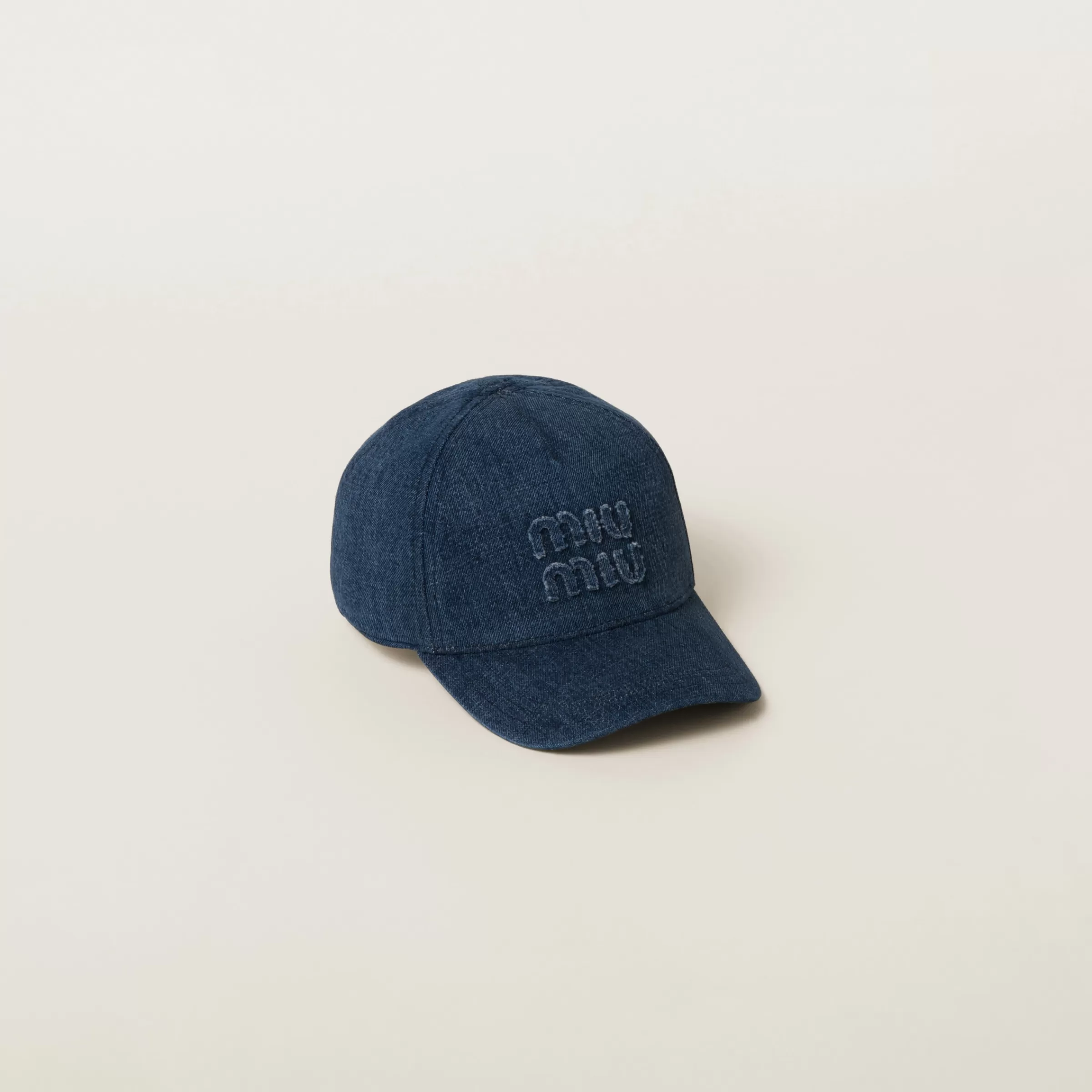 Miu Miu Cappello da baseball in denim Blu Best