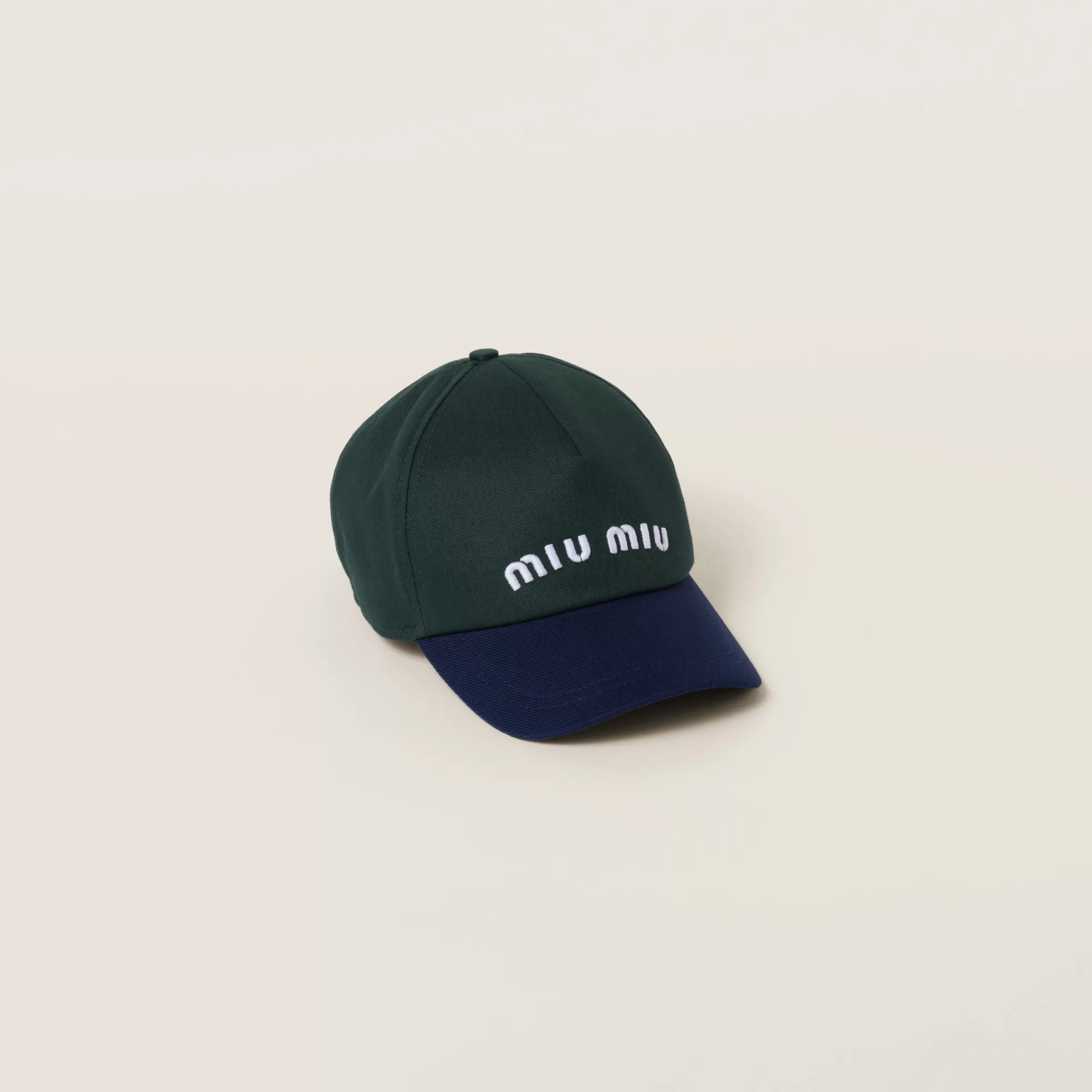 Miu Miu Cappello da baseball in drill Abete/Royal Store