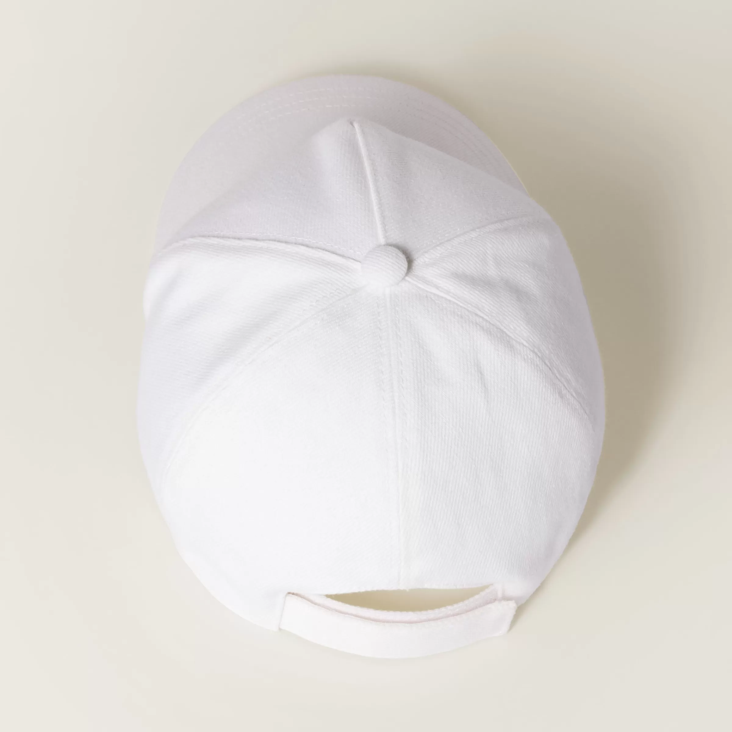 Miu Miu Cappello da baseball in Drill Bianco/Nero New