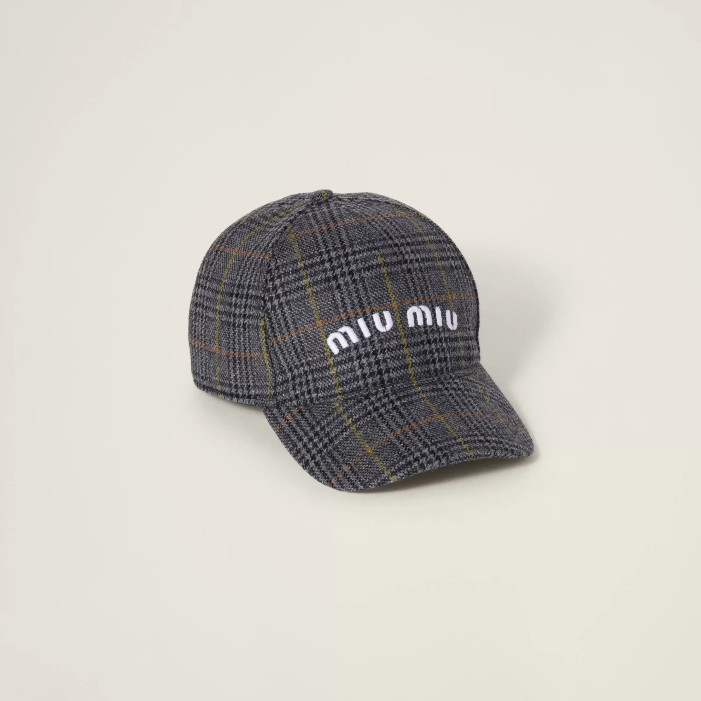 Miu Miu Cappello da baseball in lana Ardesia Sale