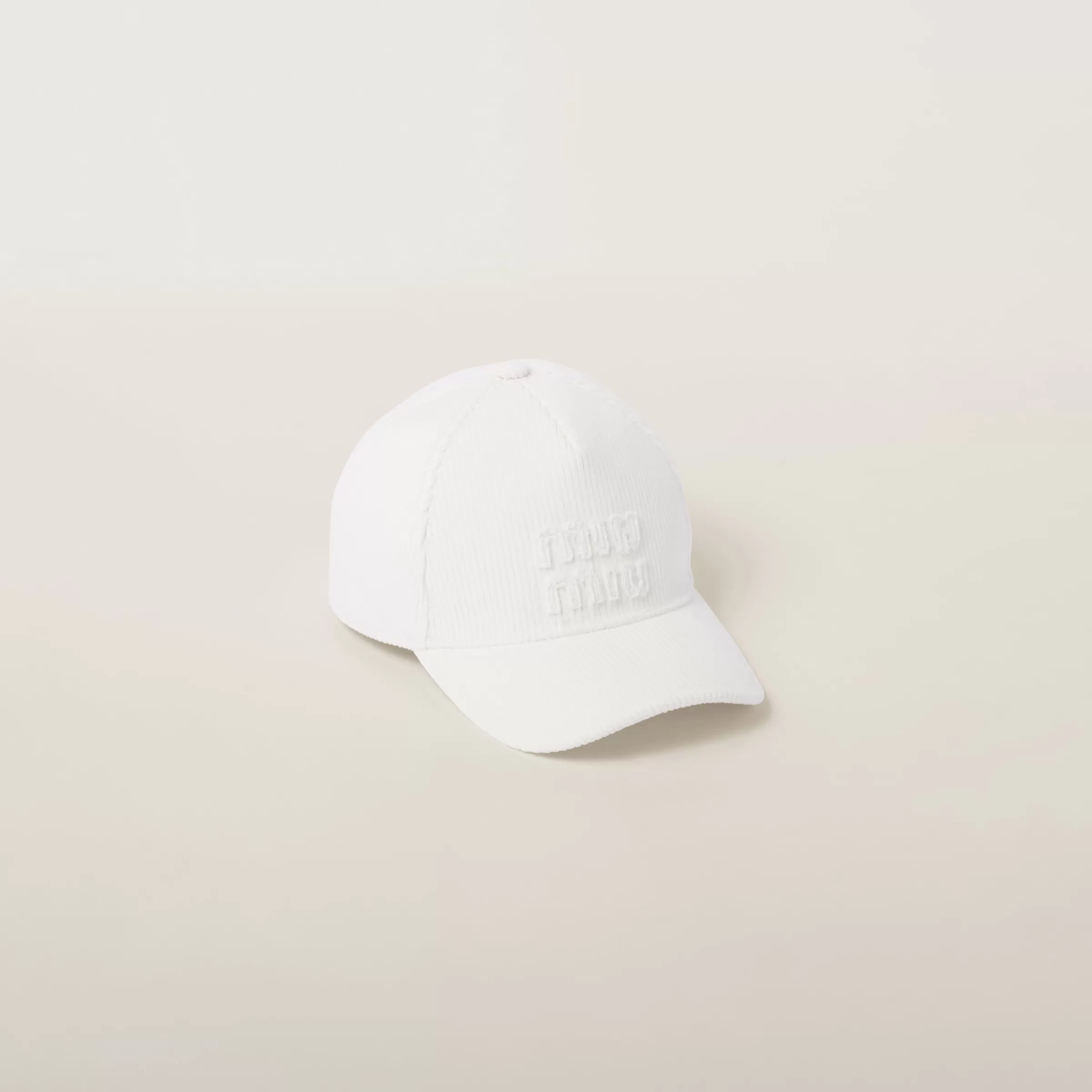 Miu Miu Cappello da baseball in velluto Bianco New