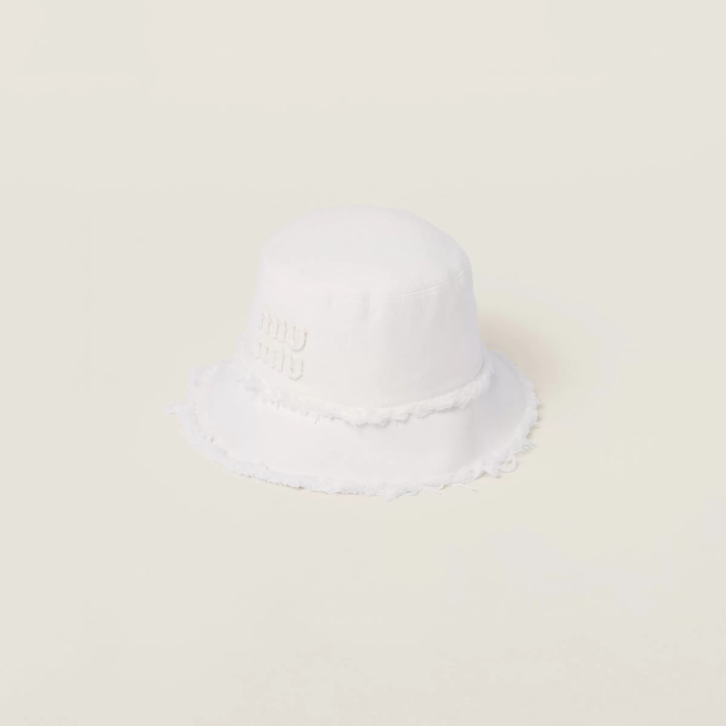 Miu Miu Cappello da pescatore in denim Bianco Clearance