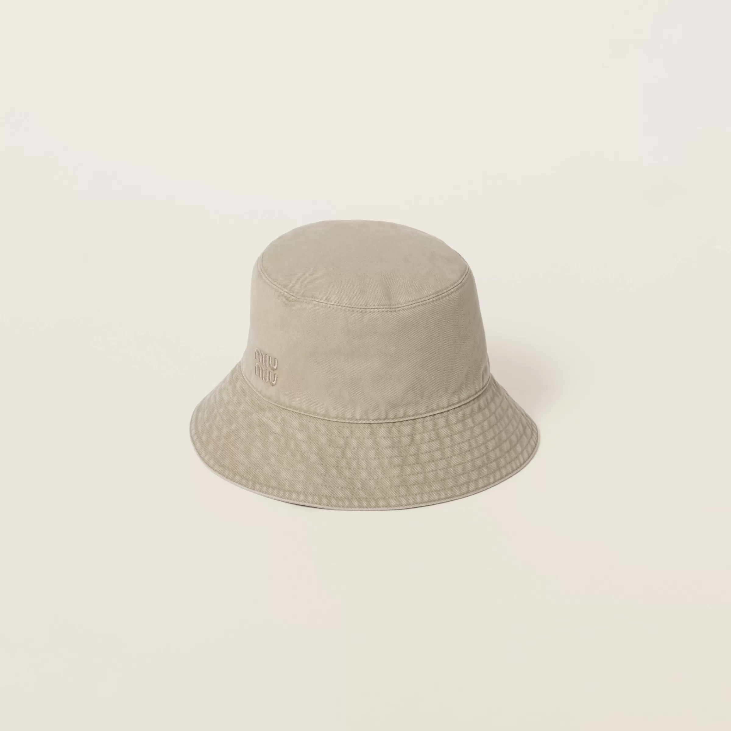 Miu Miu Cappello da pescatore in gabardine Argilla Clearance