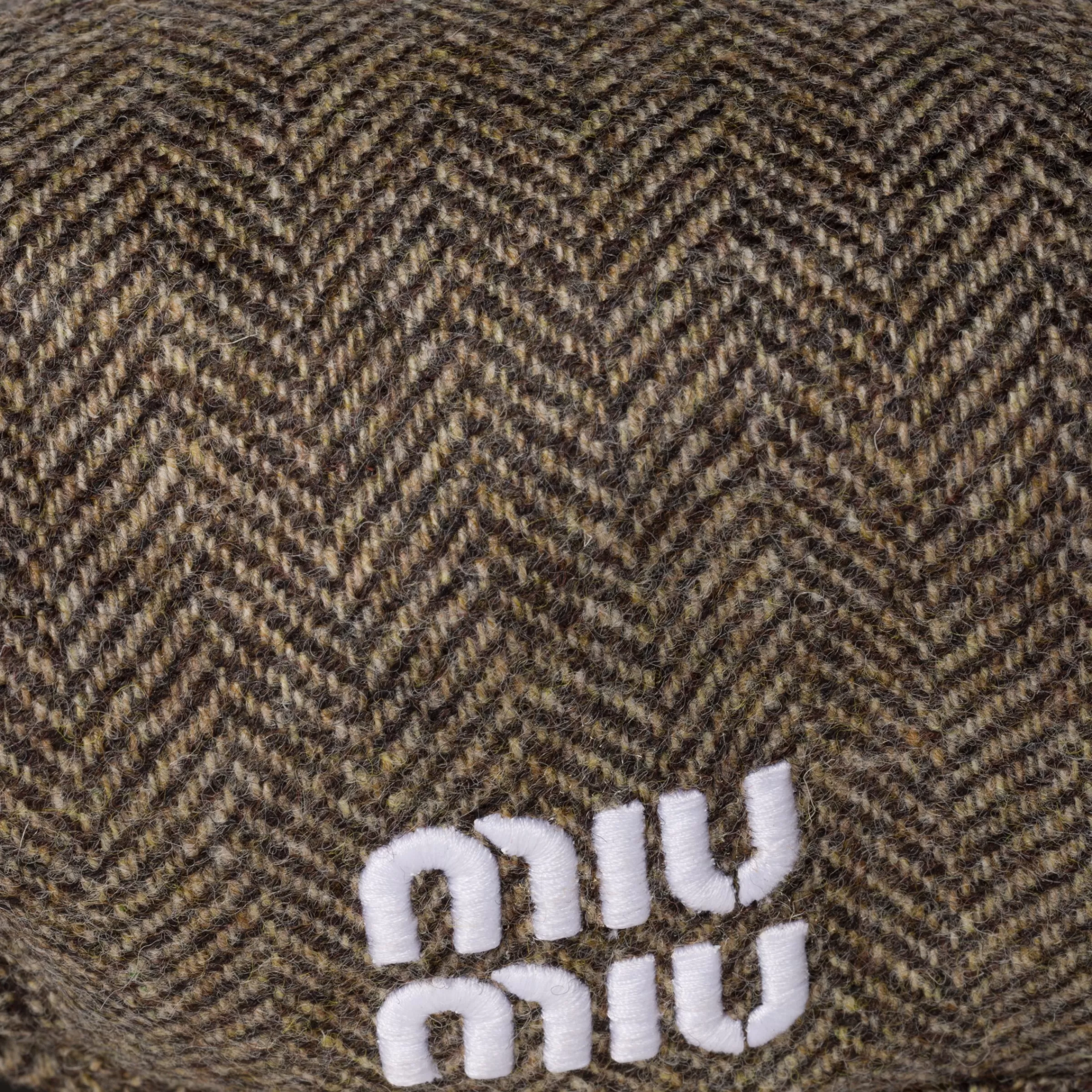 Miu Miu Cappello in lana chevron Cacao Fashion