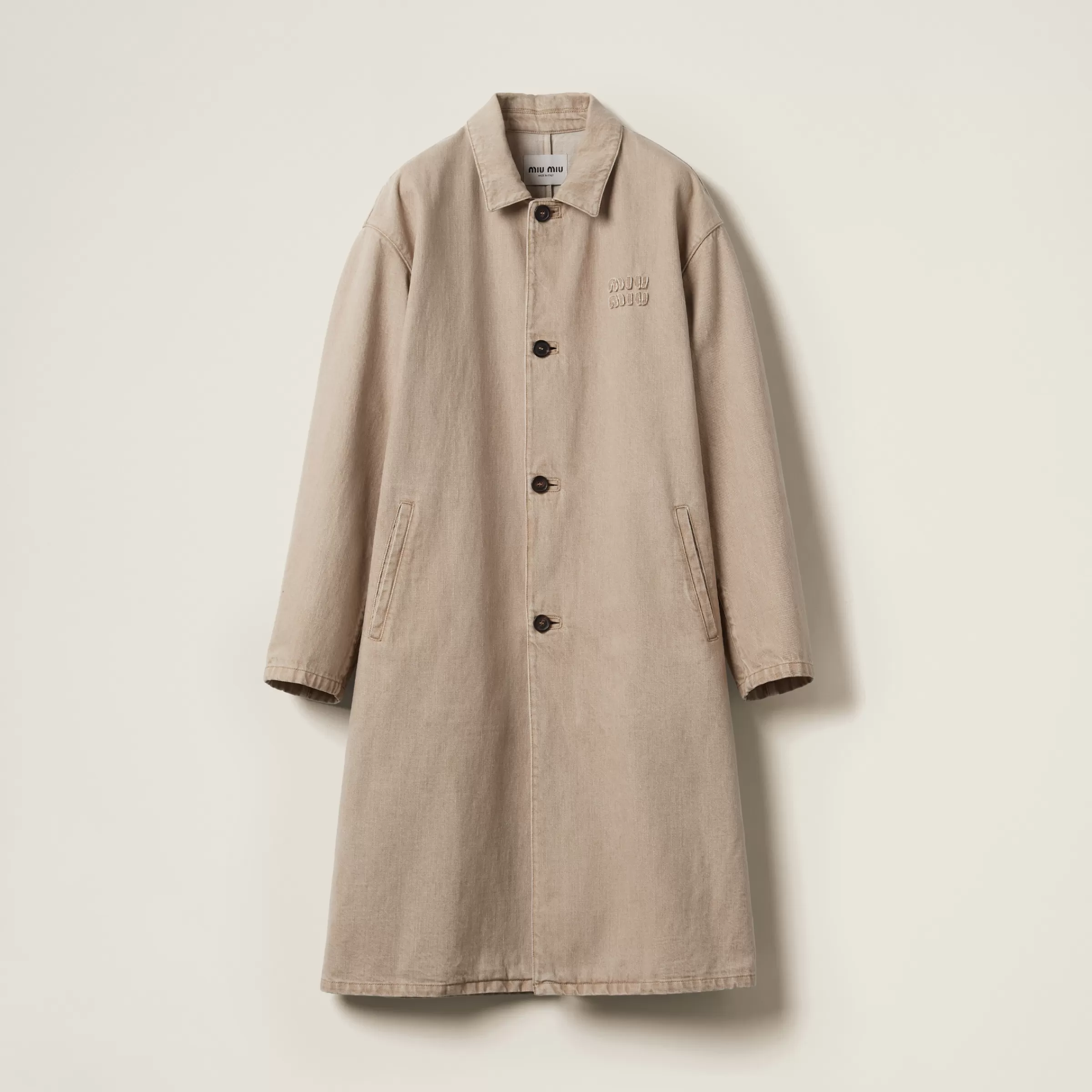 Miu Miu Cappotto in denim Beige Best