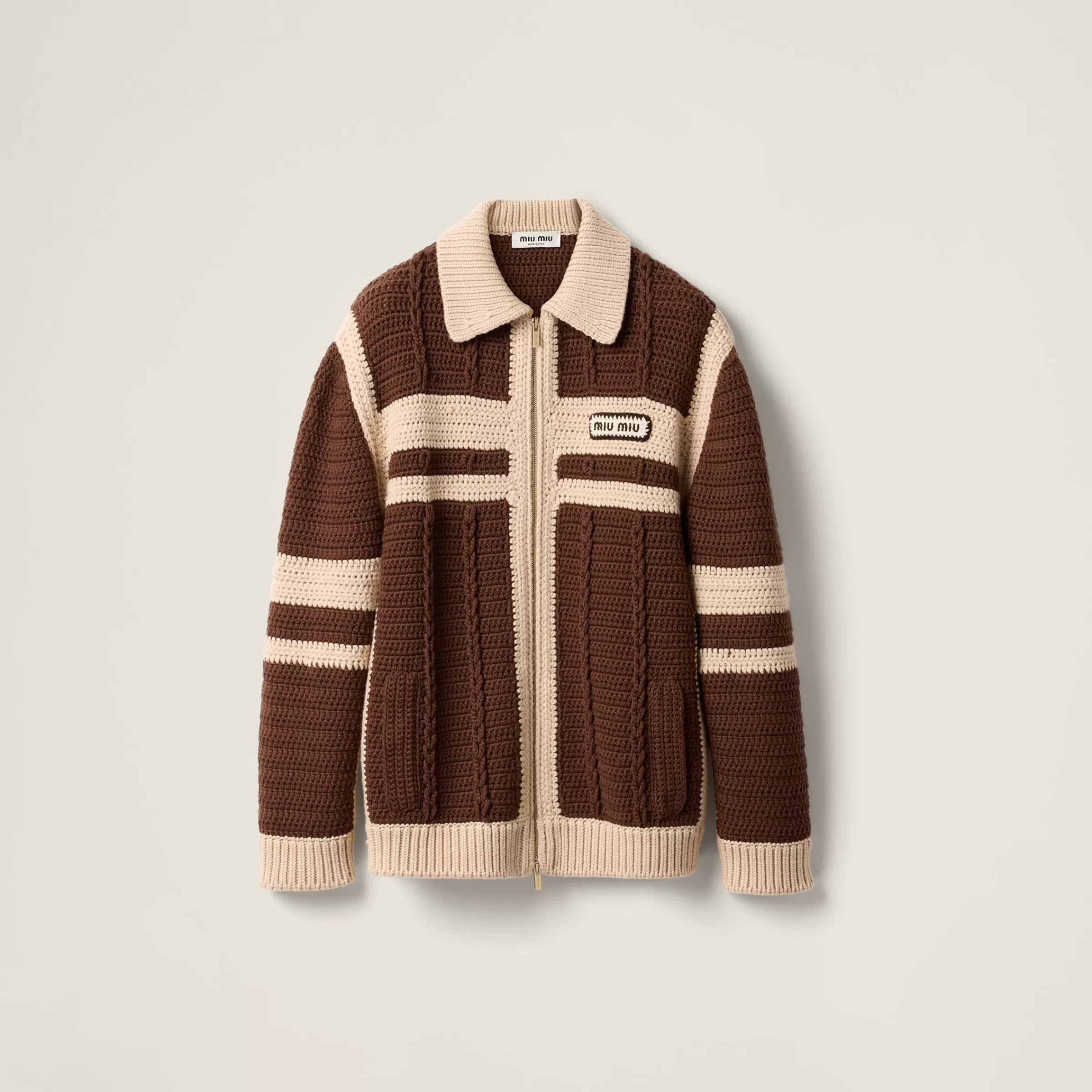 Miu Miu Cardigan in cashmere Cacao Flash Sale