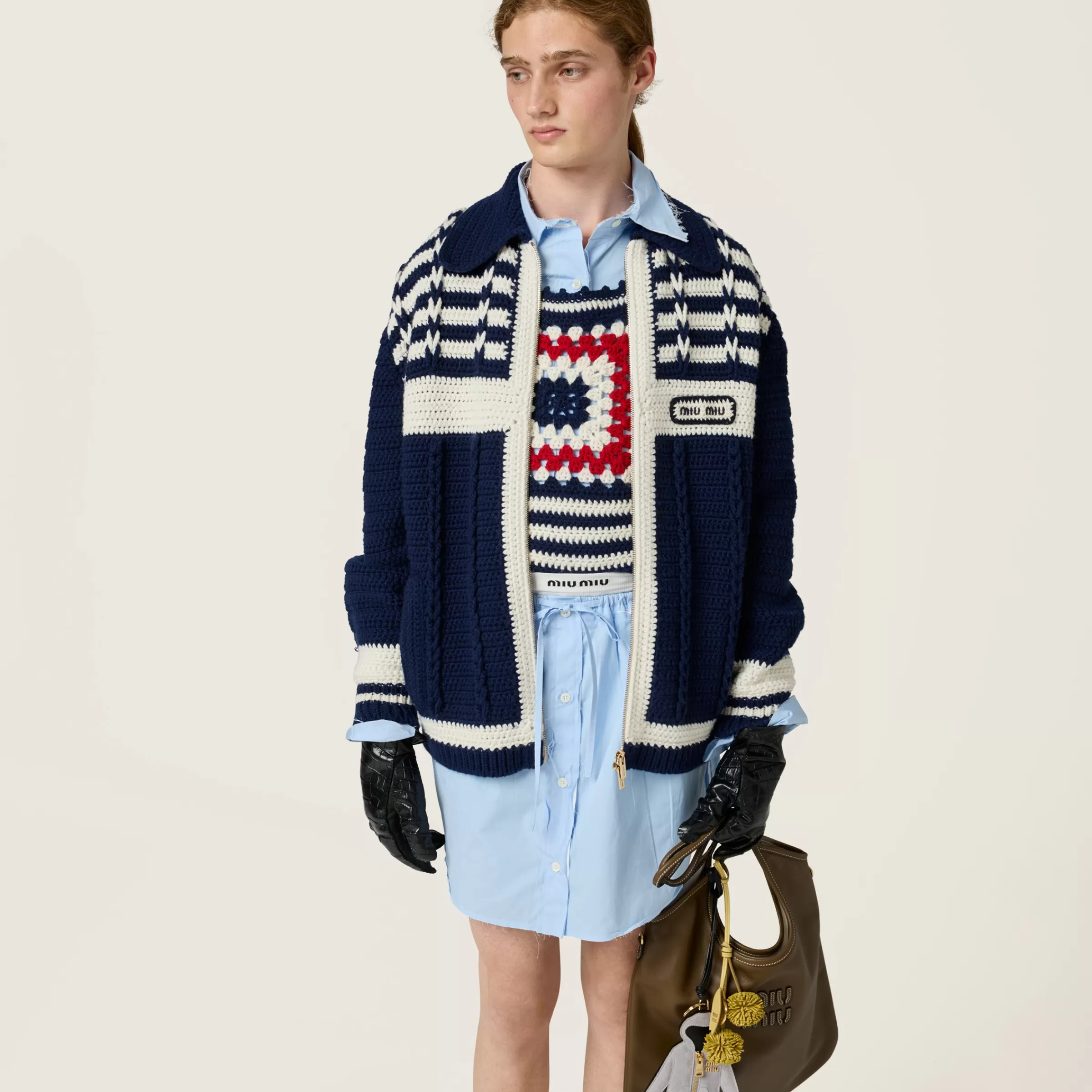 Miu Miu Cardigan in cashmere Blu Store