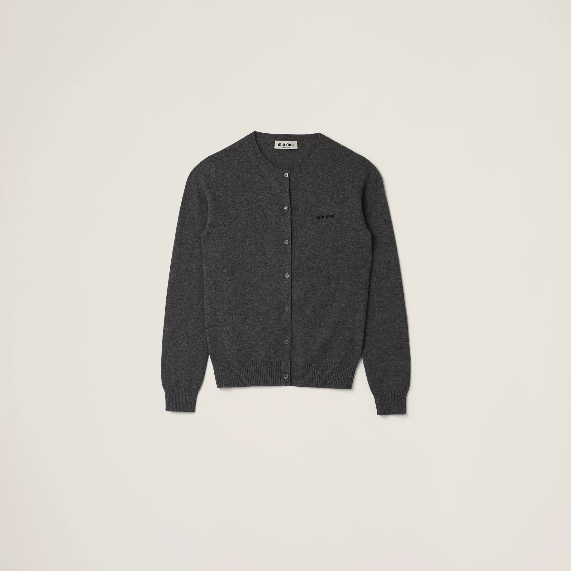 Miu Miu Cardigan in maglia di cashmere Ardesia Online