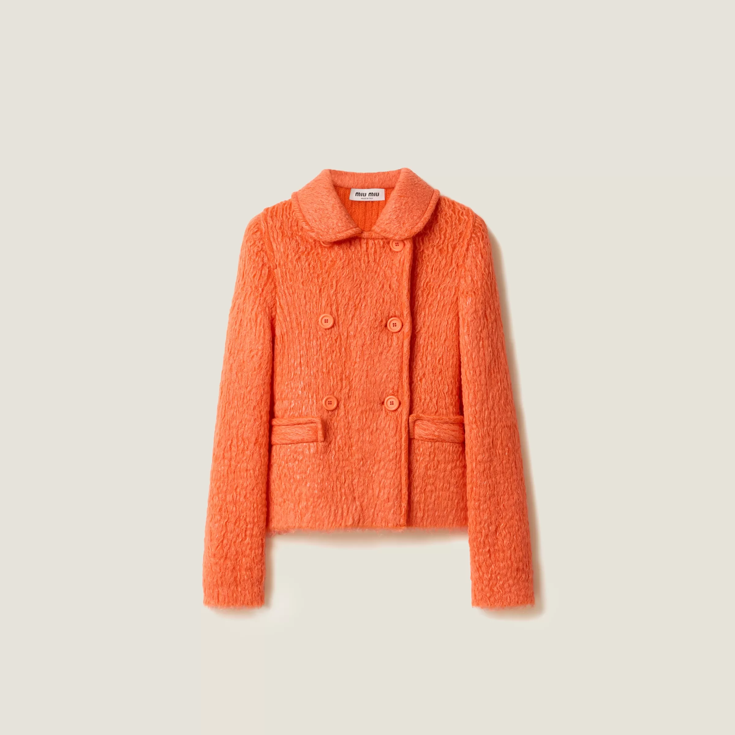 Miu Miu Giacca in mohair Arancio Online