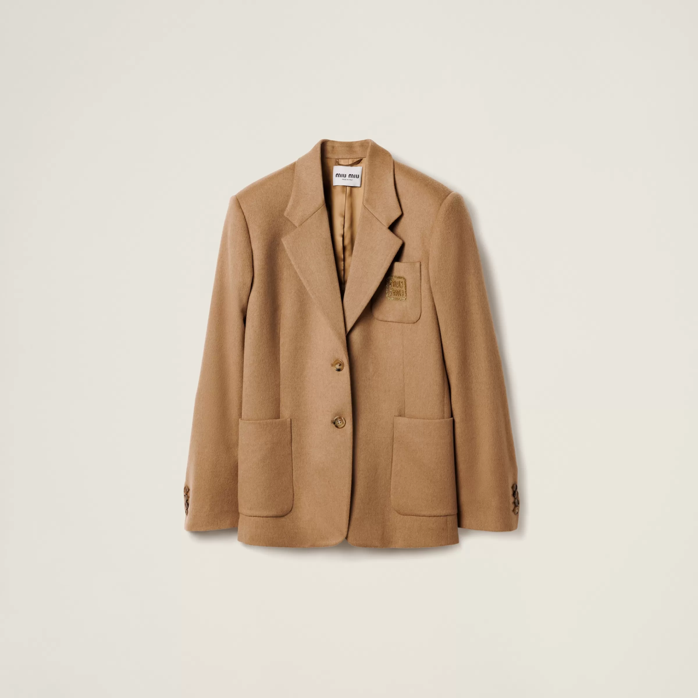Miu Miu Giacca monopetto in Cammello Cheap