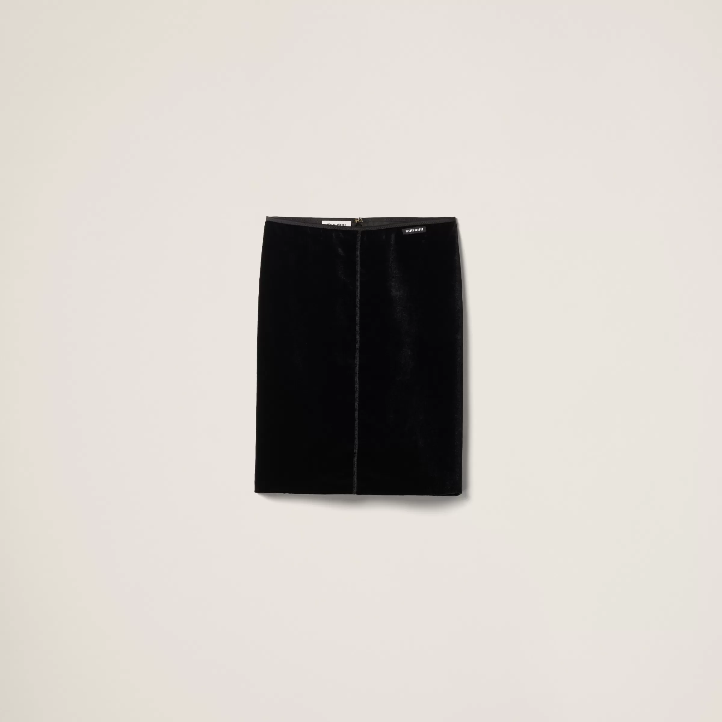 Miu Miu Gonna in velluto Nero Hot