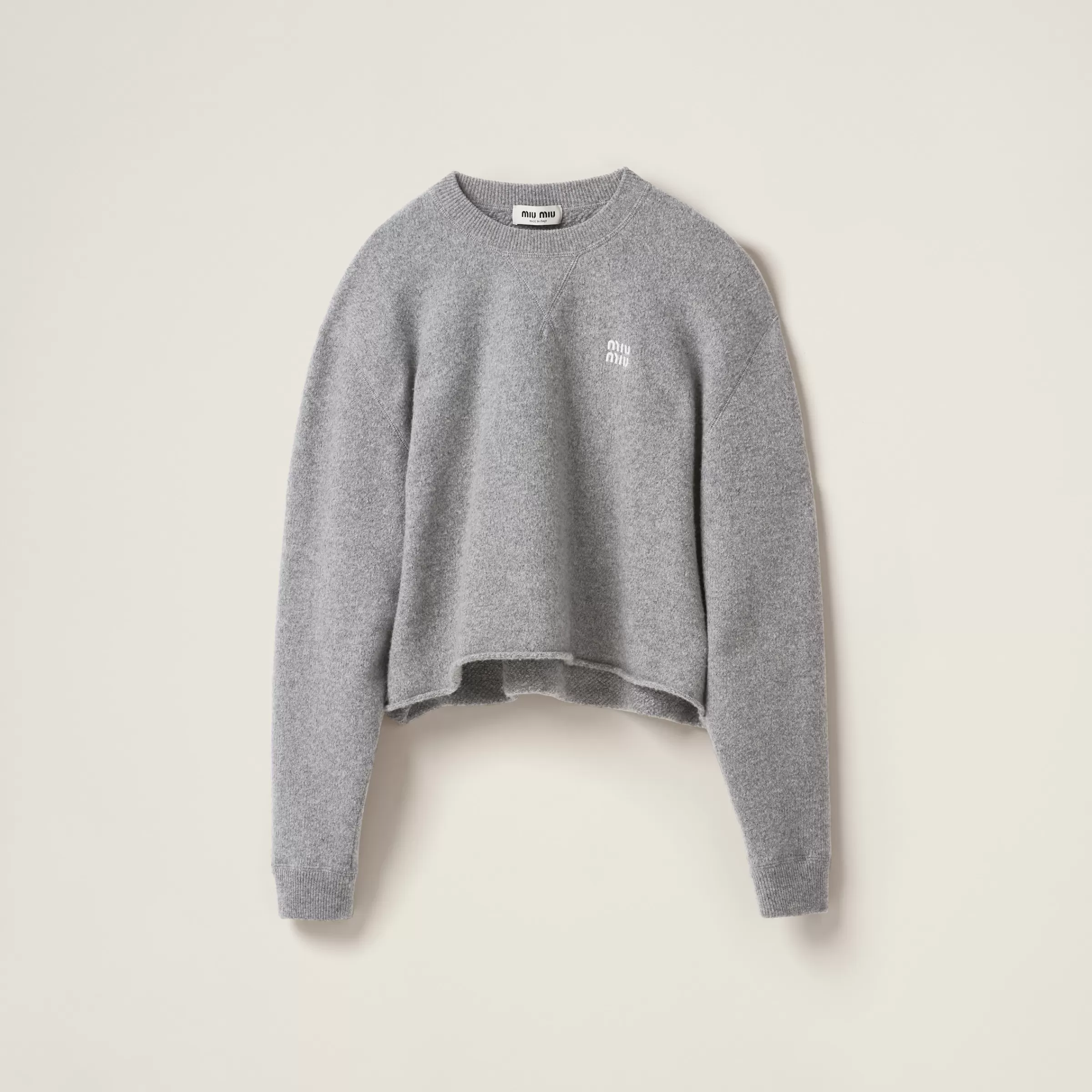 Miu Miu Maglia in lana e cashmere Grigio Cheap