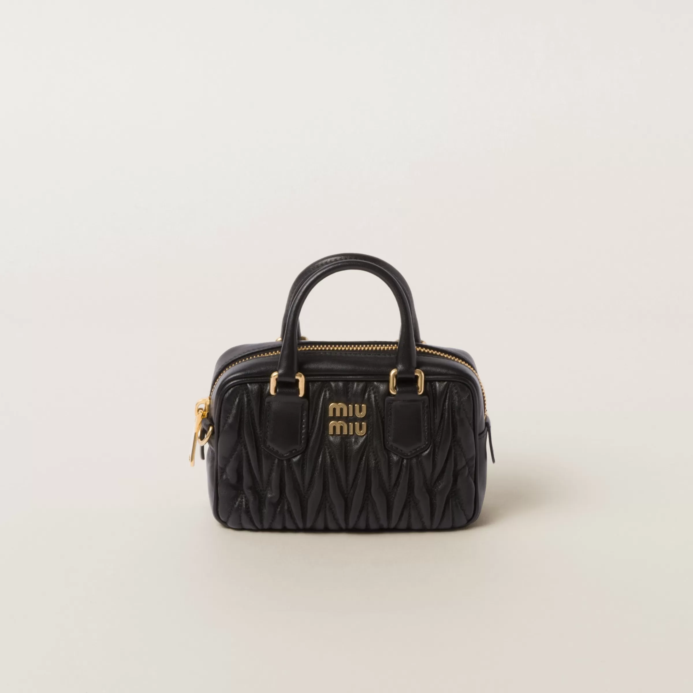 Miu Miu Mini borsa Arcadie in nappa matelassé Nero Best