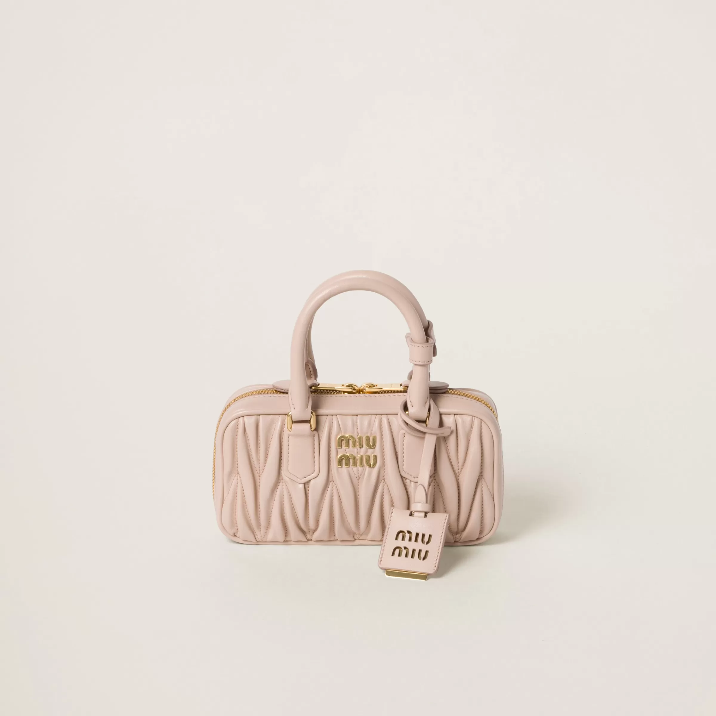 Miu Miu Mini borsa Arcadie in nappa matelassé Cipria Discount