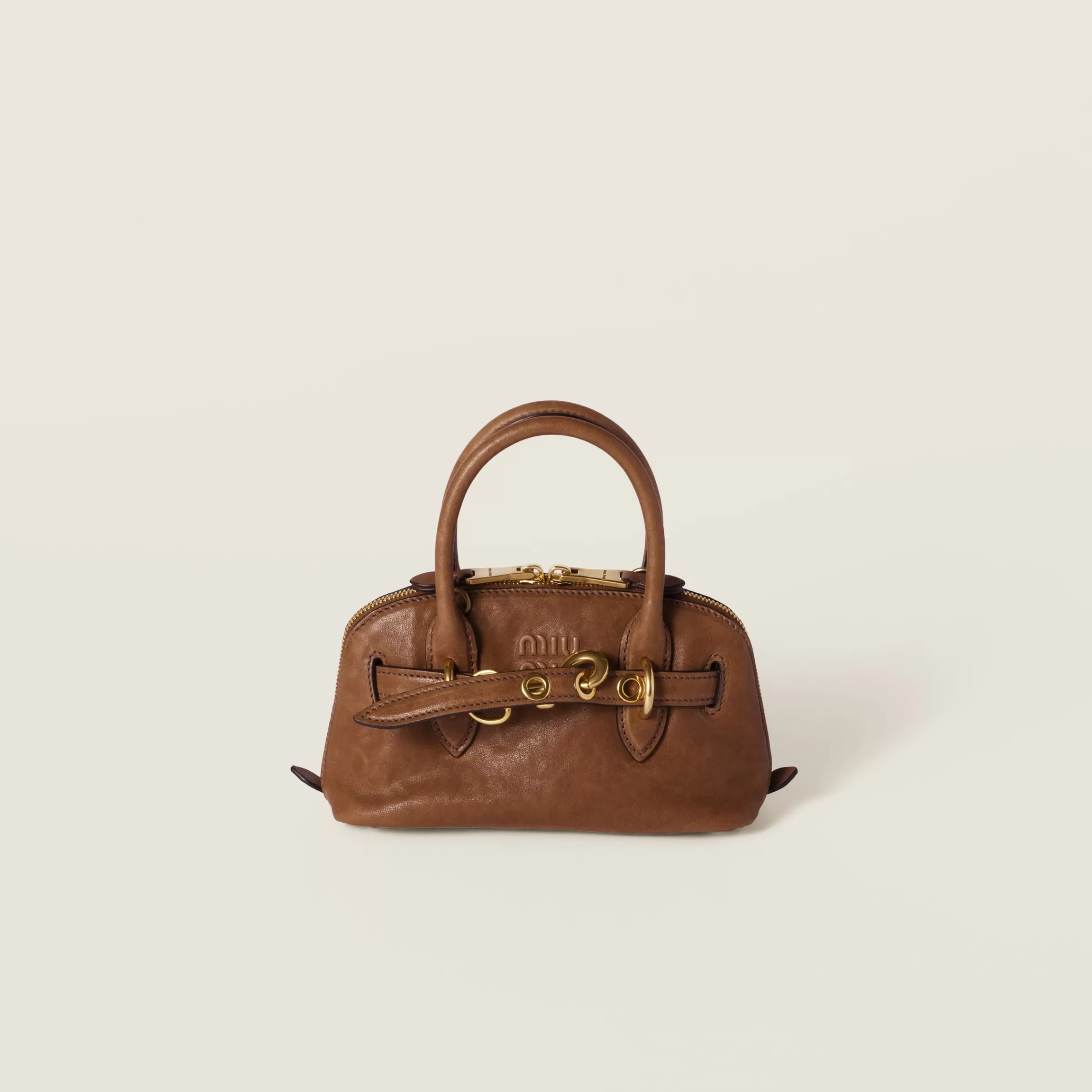 Miu Miu Mini borsa Aventure in nappa Rovere Online