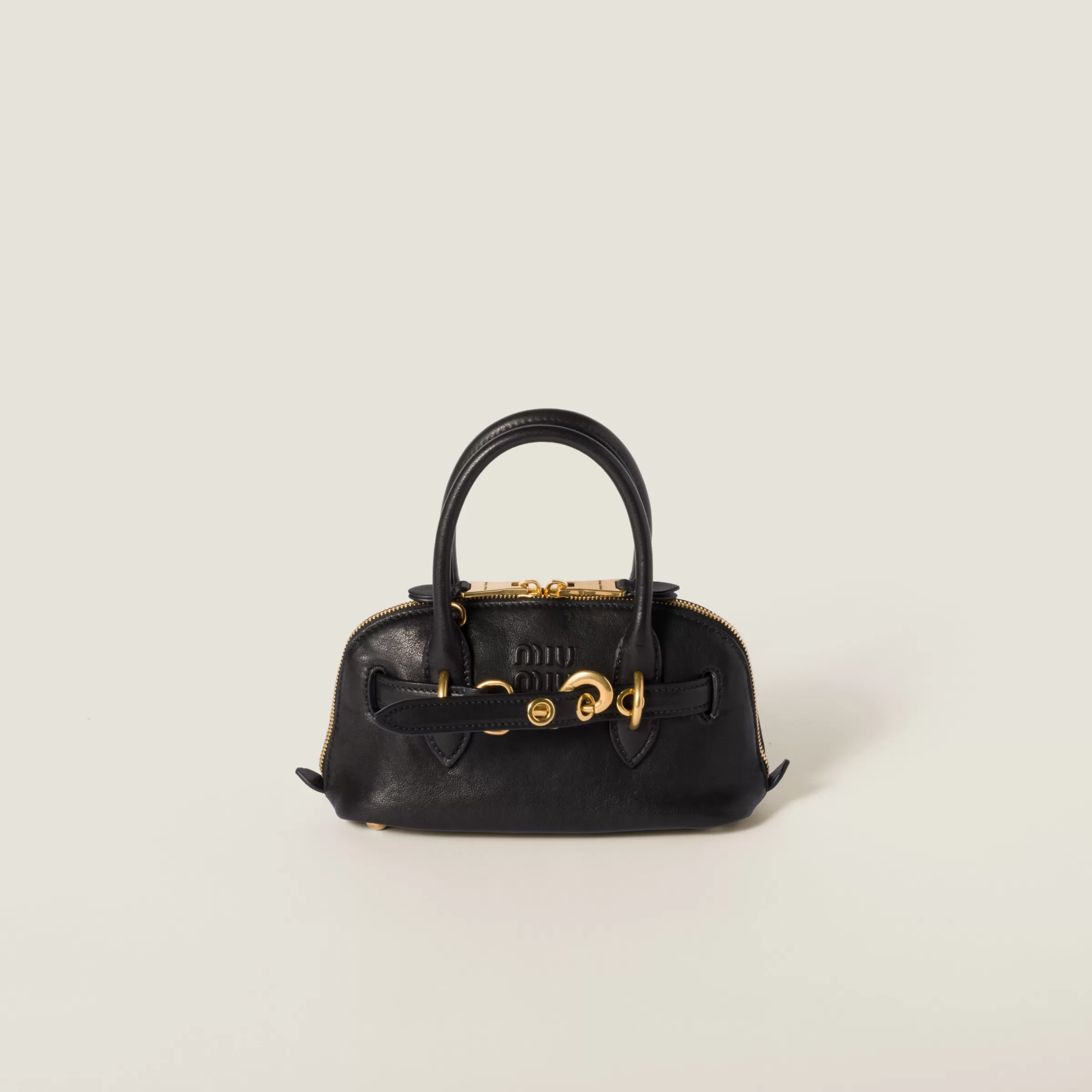 Miu Miu Mini borsa Aventure in nappa Nero New