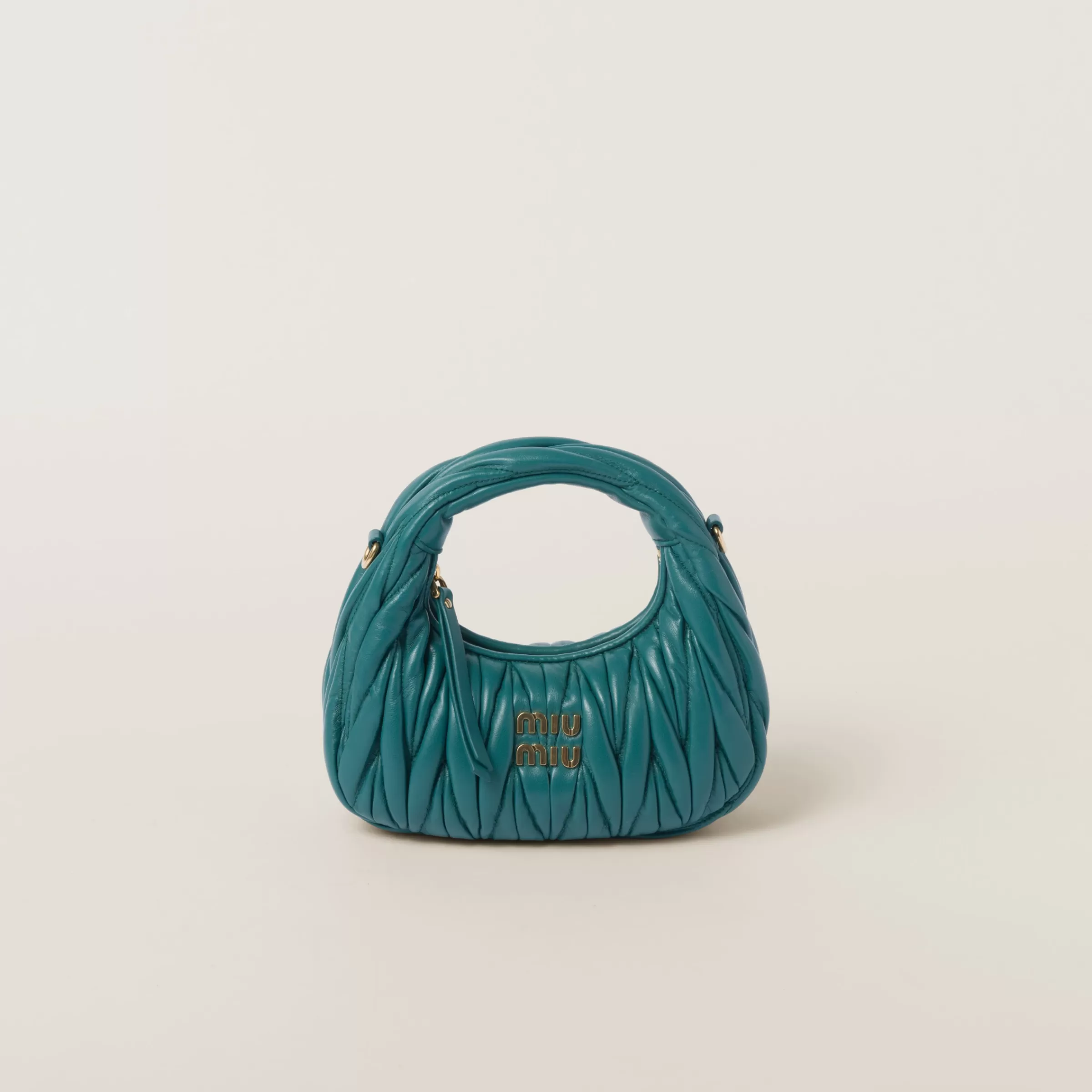 Miu Miu Mini borsa hobo Wander in nappa matelassé Laguna Best