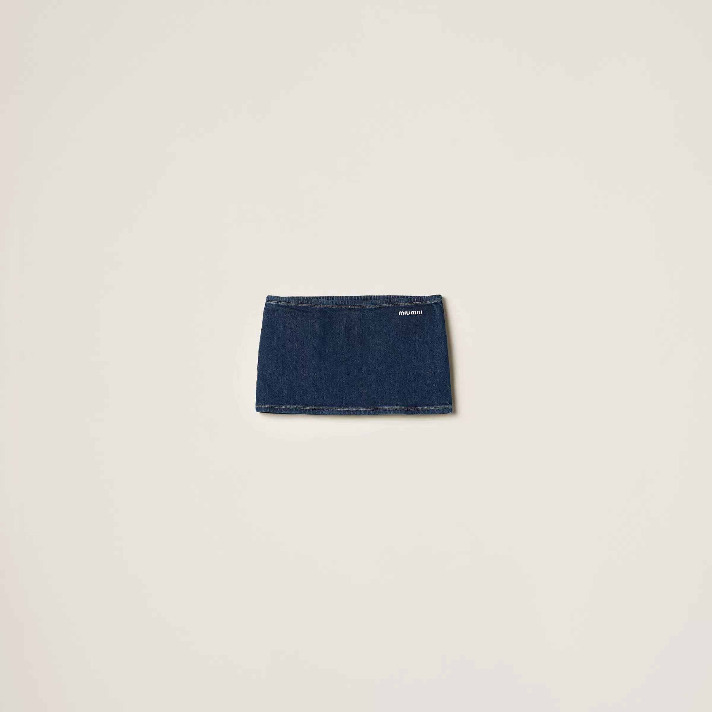 Miu Miu Minigonna in denim stretch Blu Store