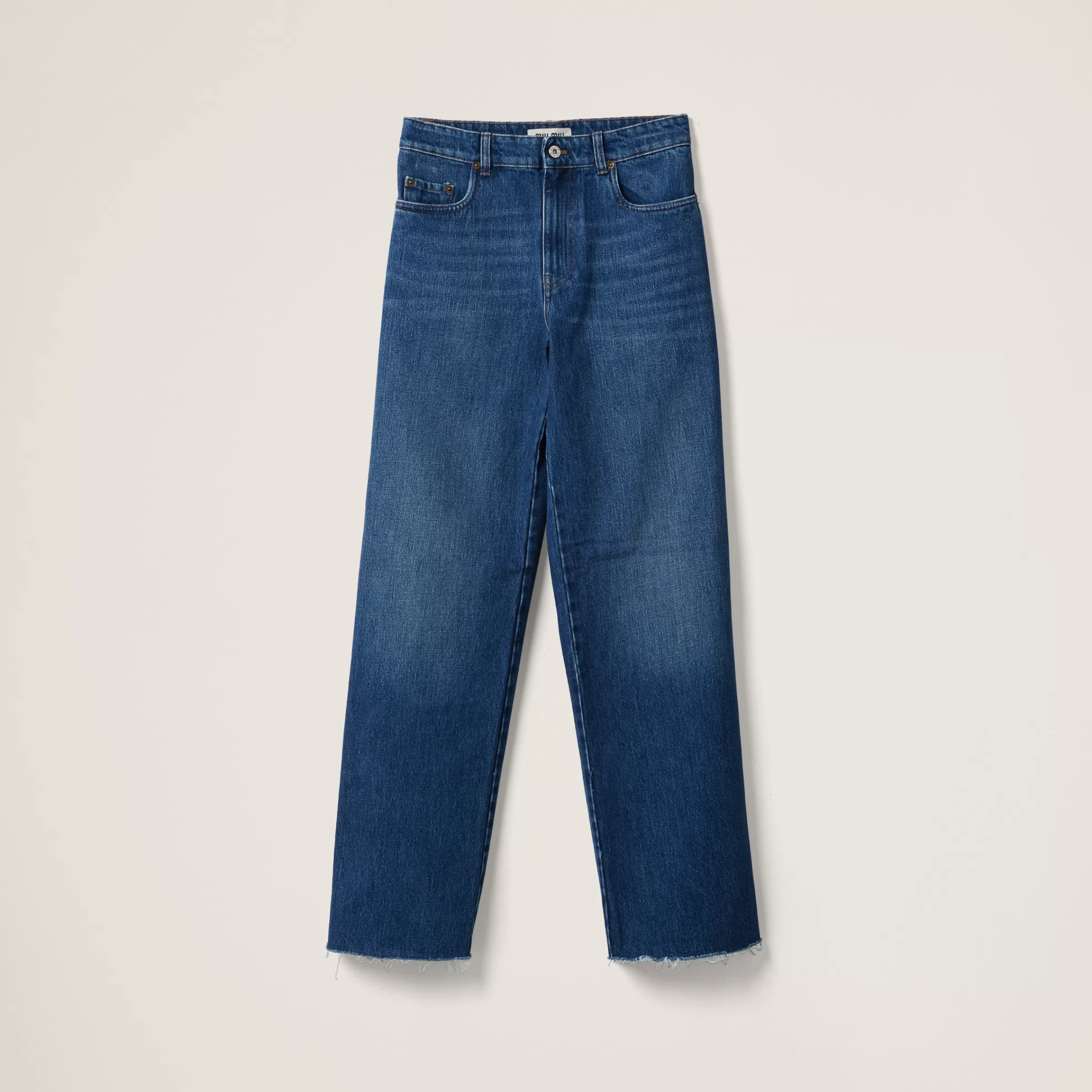 Miu Miu Pantaloni cinque tasche in denim Blu Online