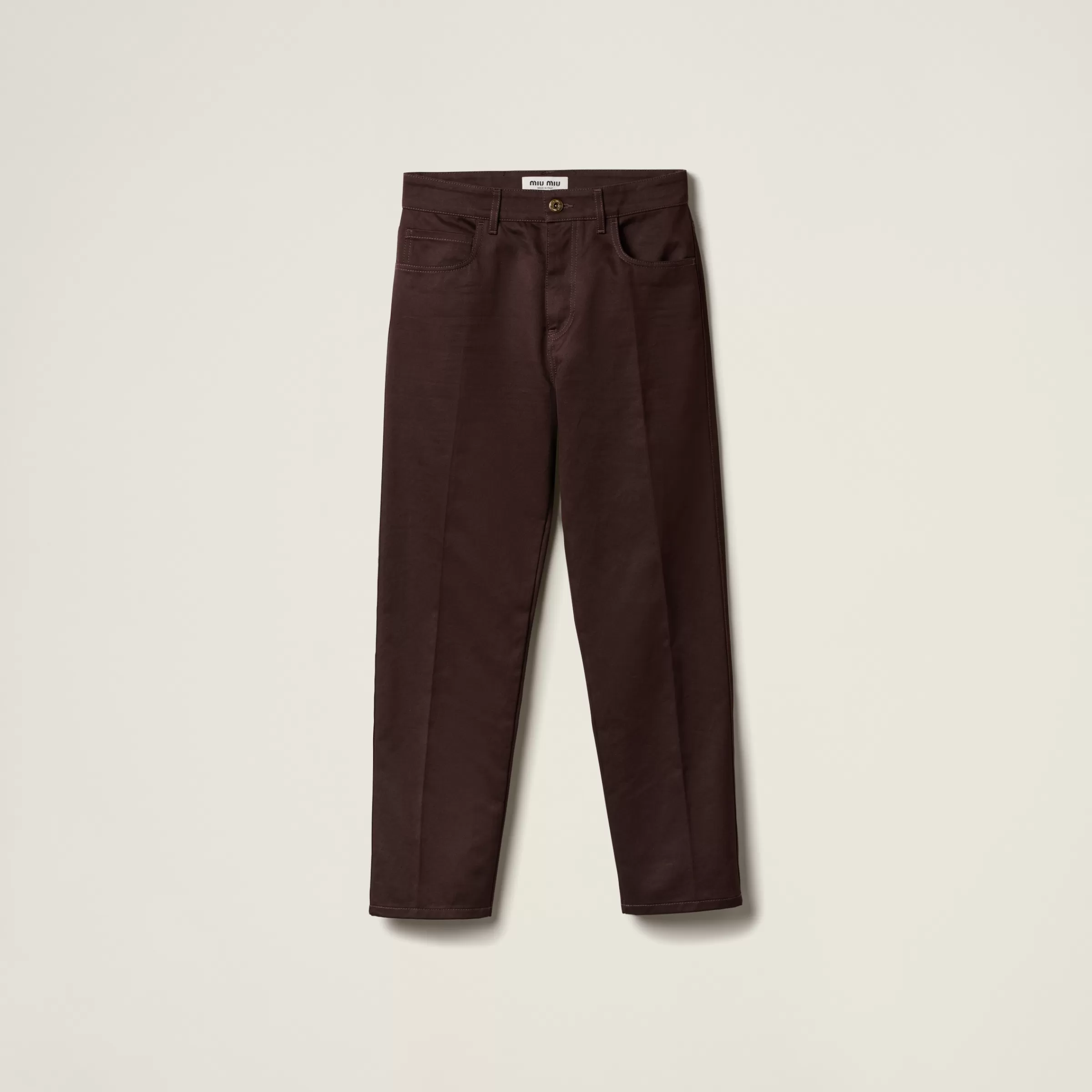 Miu Miu Pantaloni in chino Cacao Fashion