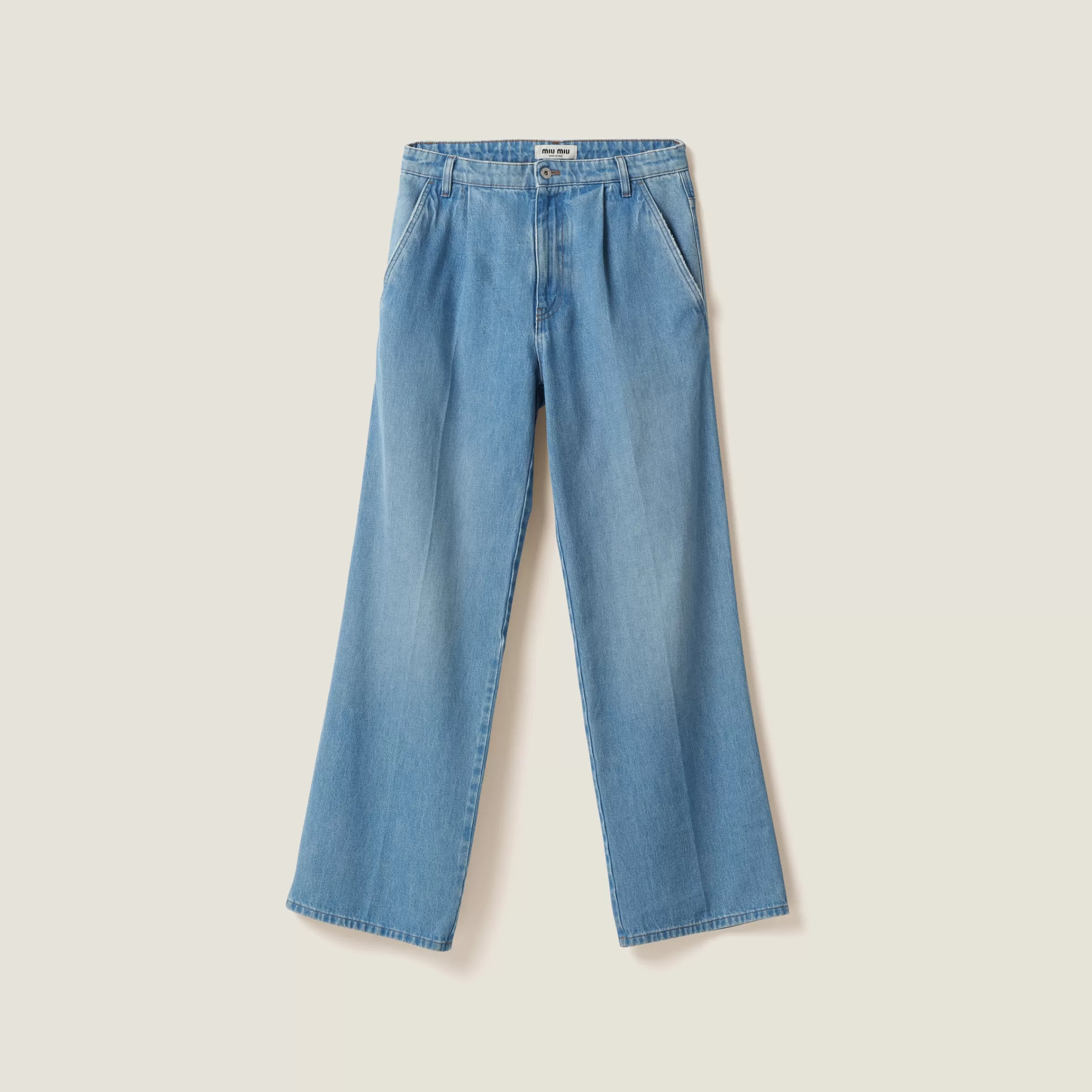 Miu Miu Pantaloni in denim AzzurroZaffiro Clearance