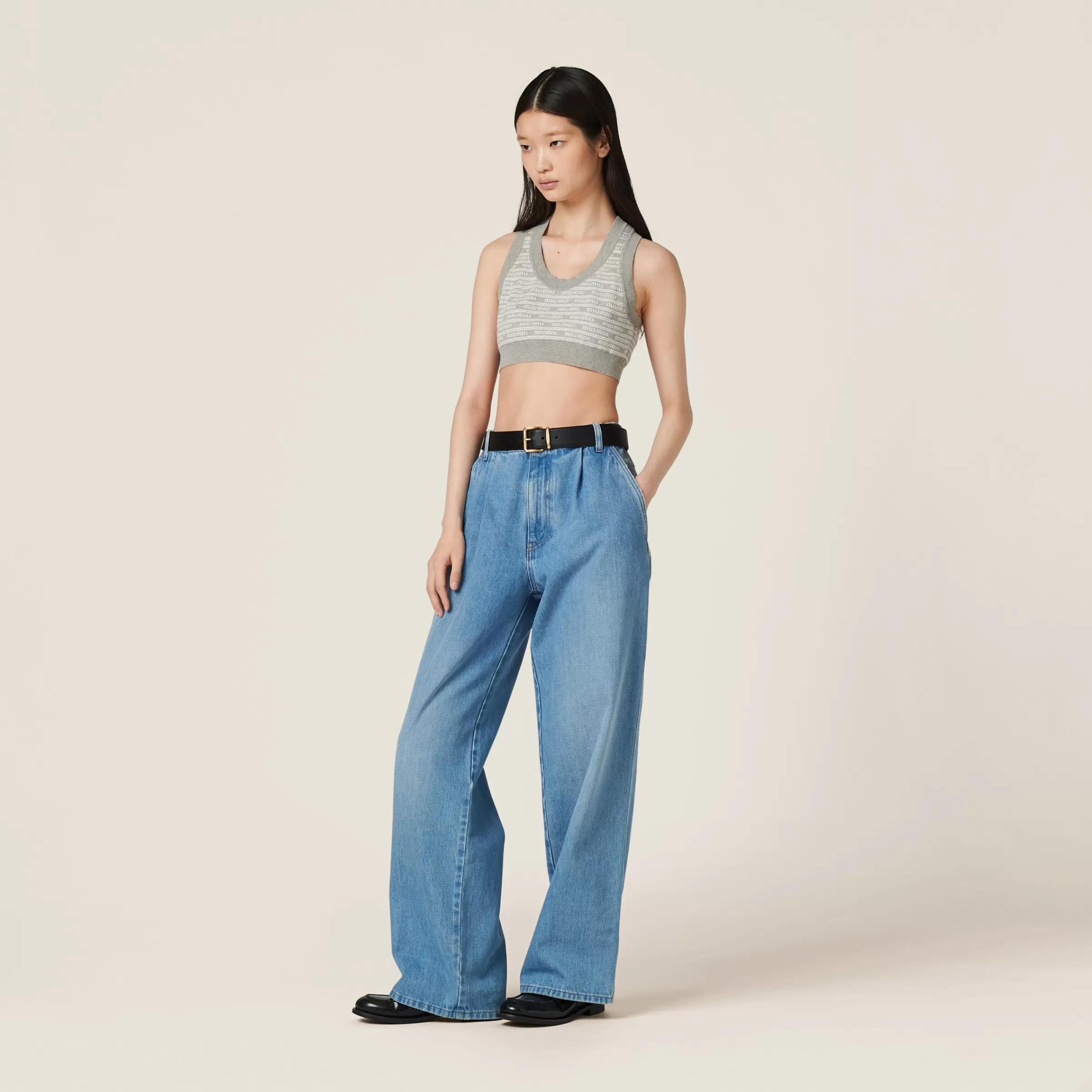 Miu Miu Pantaloni in denim AzzurroZaffiro Clearance