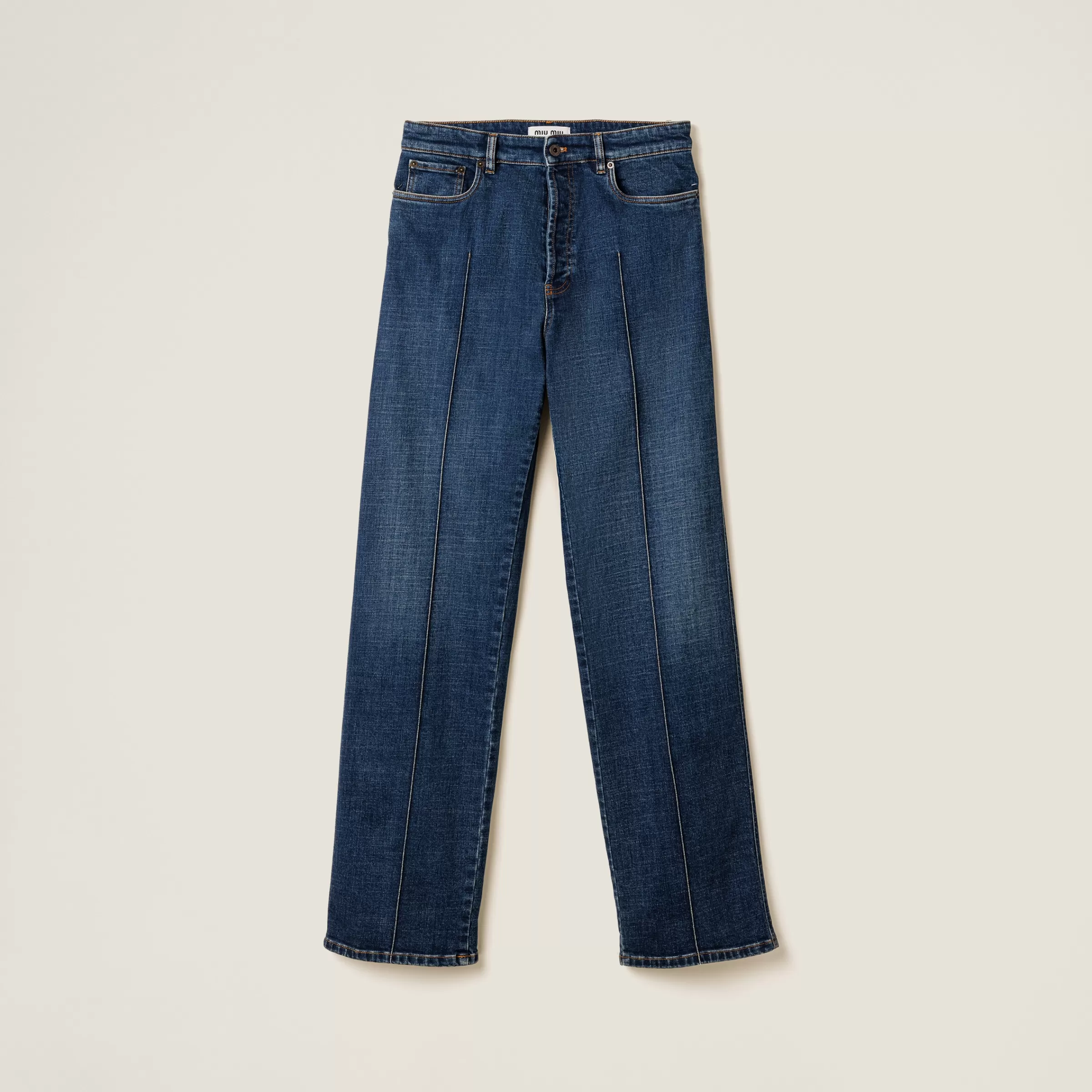 Miu Miu Pantaloni in denim stretch Blu Store