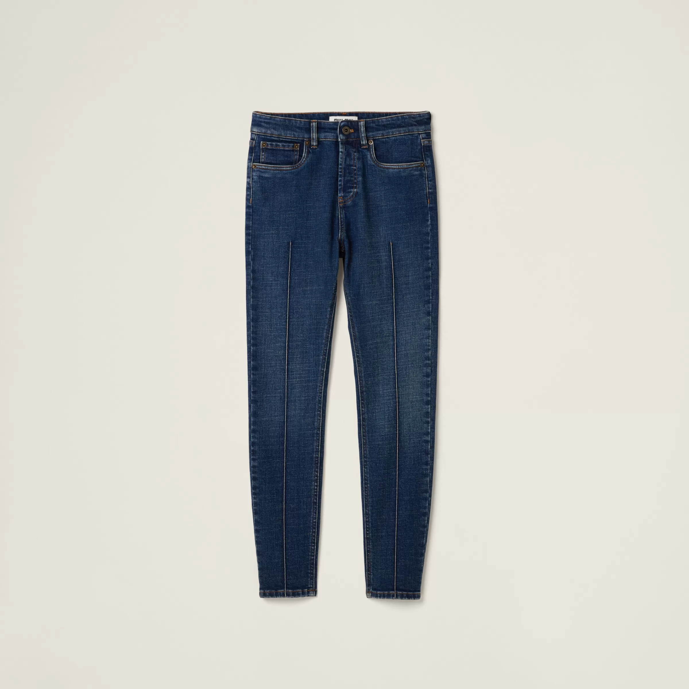 Miu Miu Pantaloni in denim stretch Blu Store