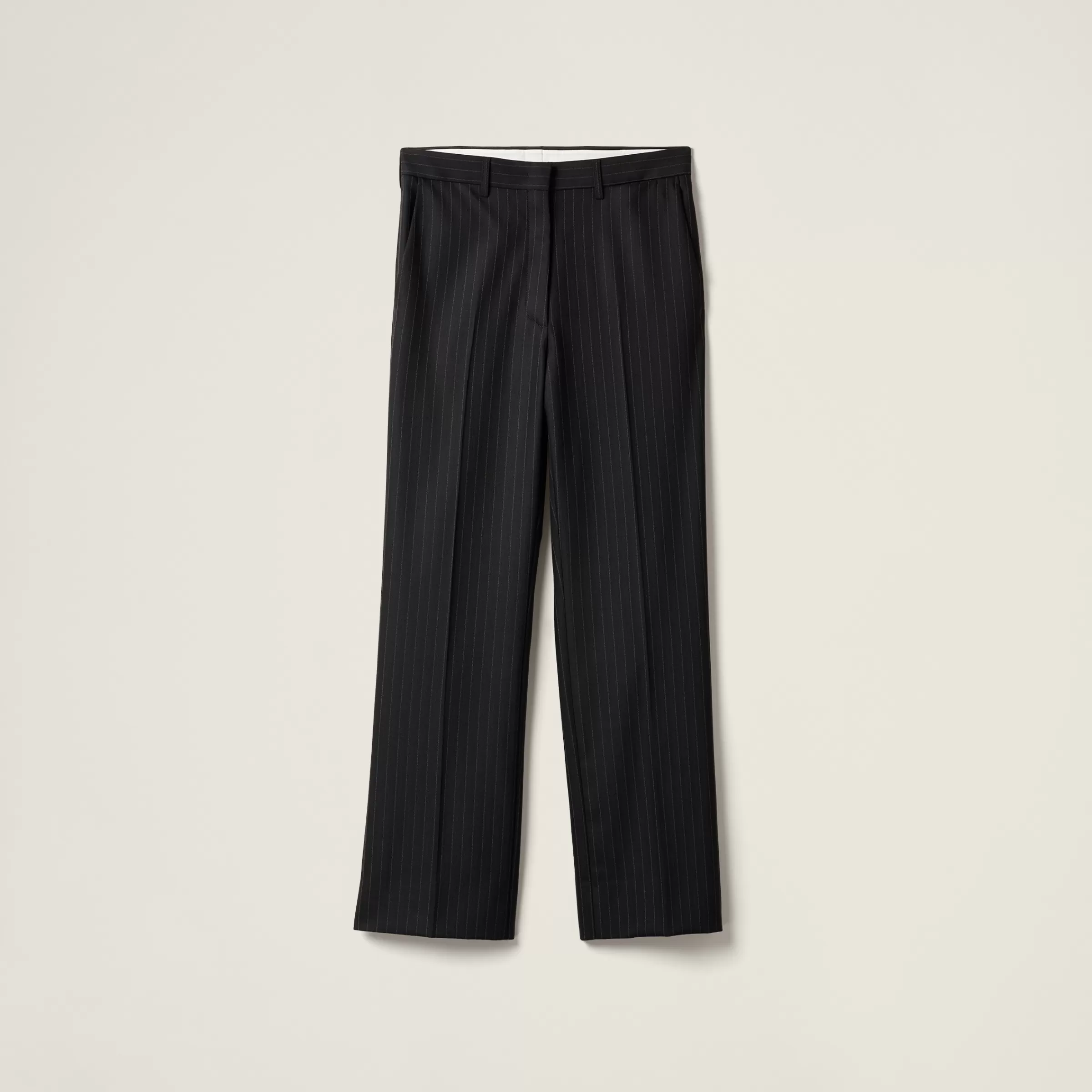 Miu Miu Pantaloni in gessato Nero Hot