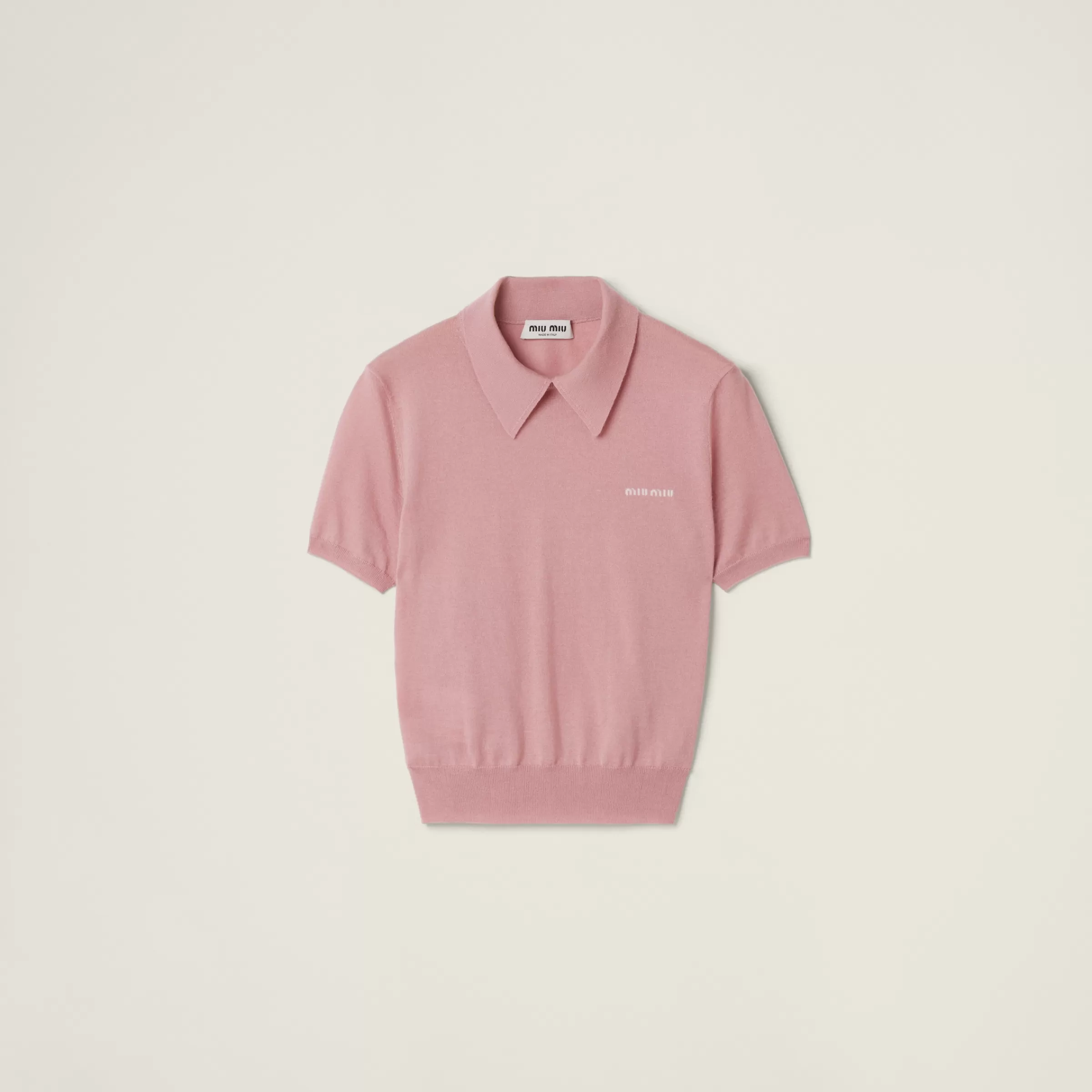 Miu Miu Polo in cashmere e seta Malva Best Sale