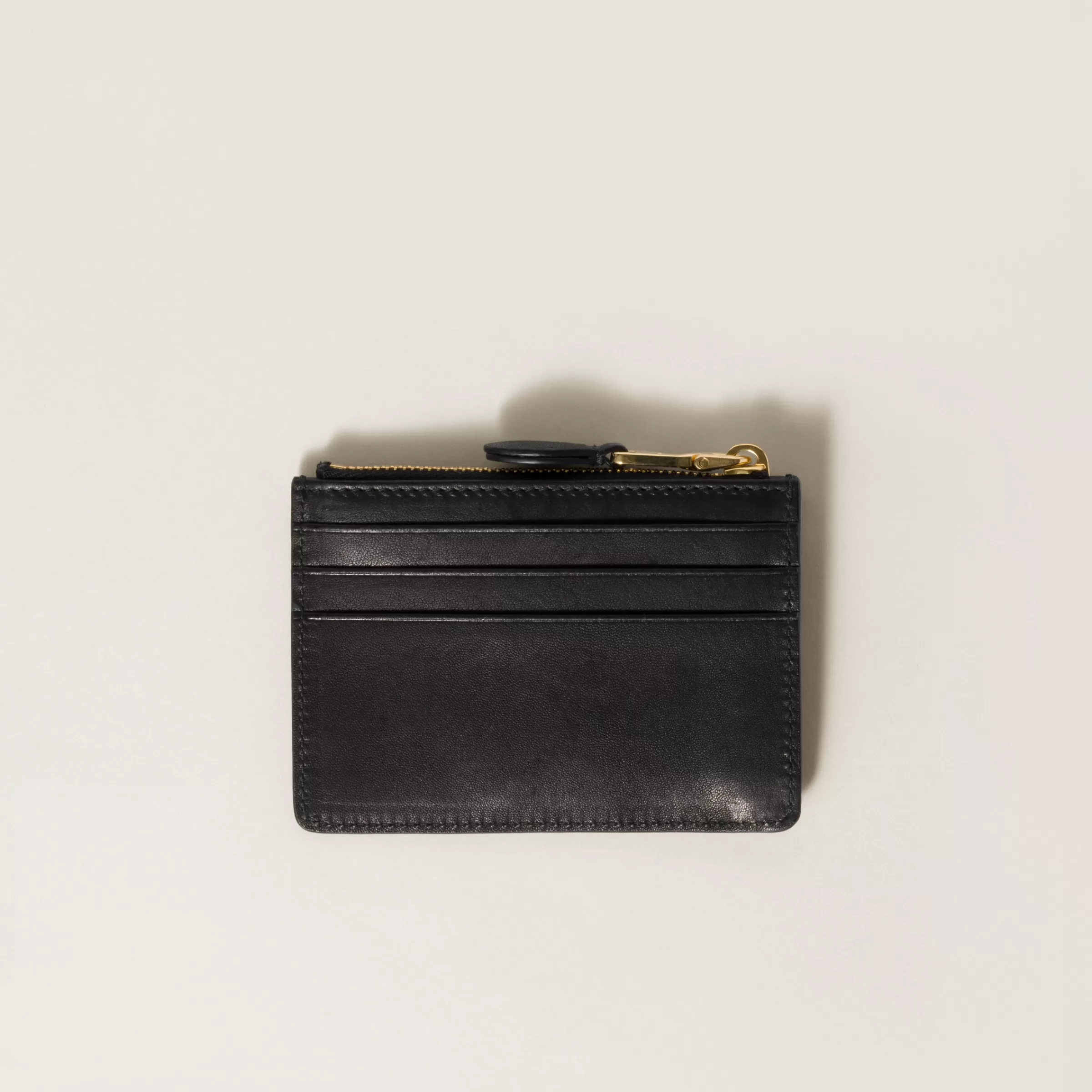 Miu Miu Portacarte in nappa Nero Flash Sale