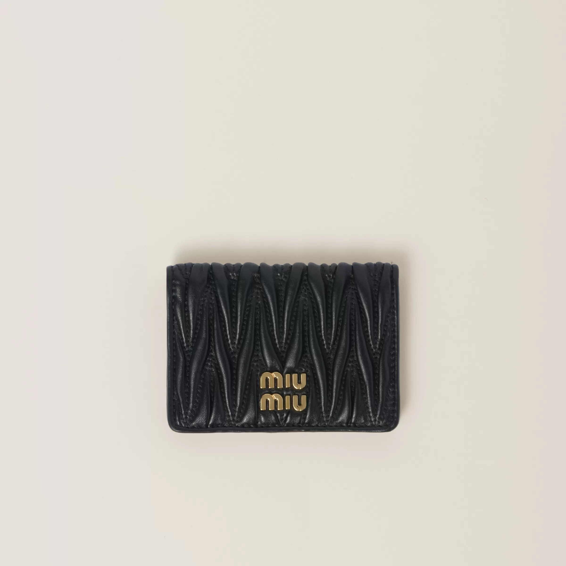 Miu Miu Portacarte in Nappa Matelassé Nero Best