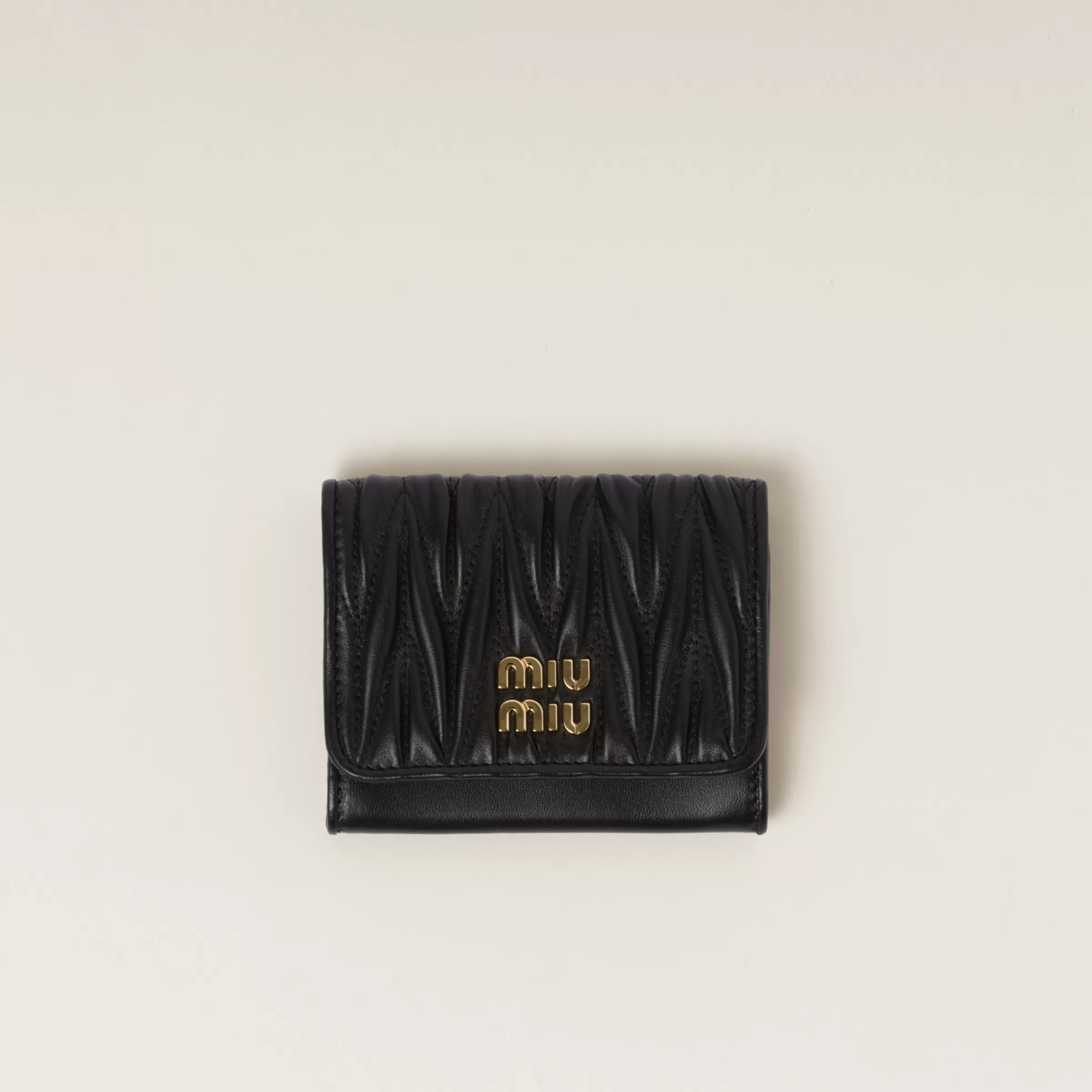 Miu Miu Portacarte in nappa matelassé Nero Shop