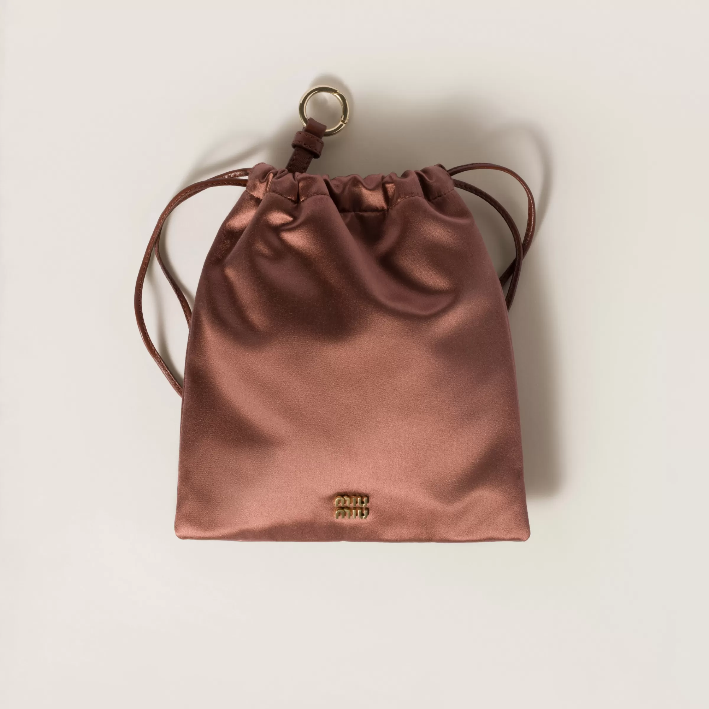 Miu Miu Pouch in raso Cacao Online