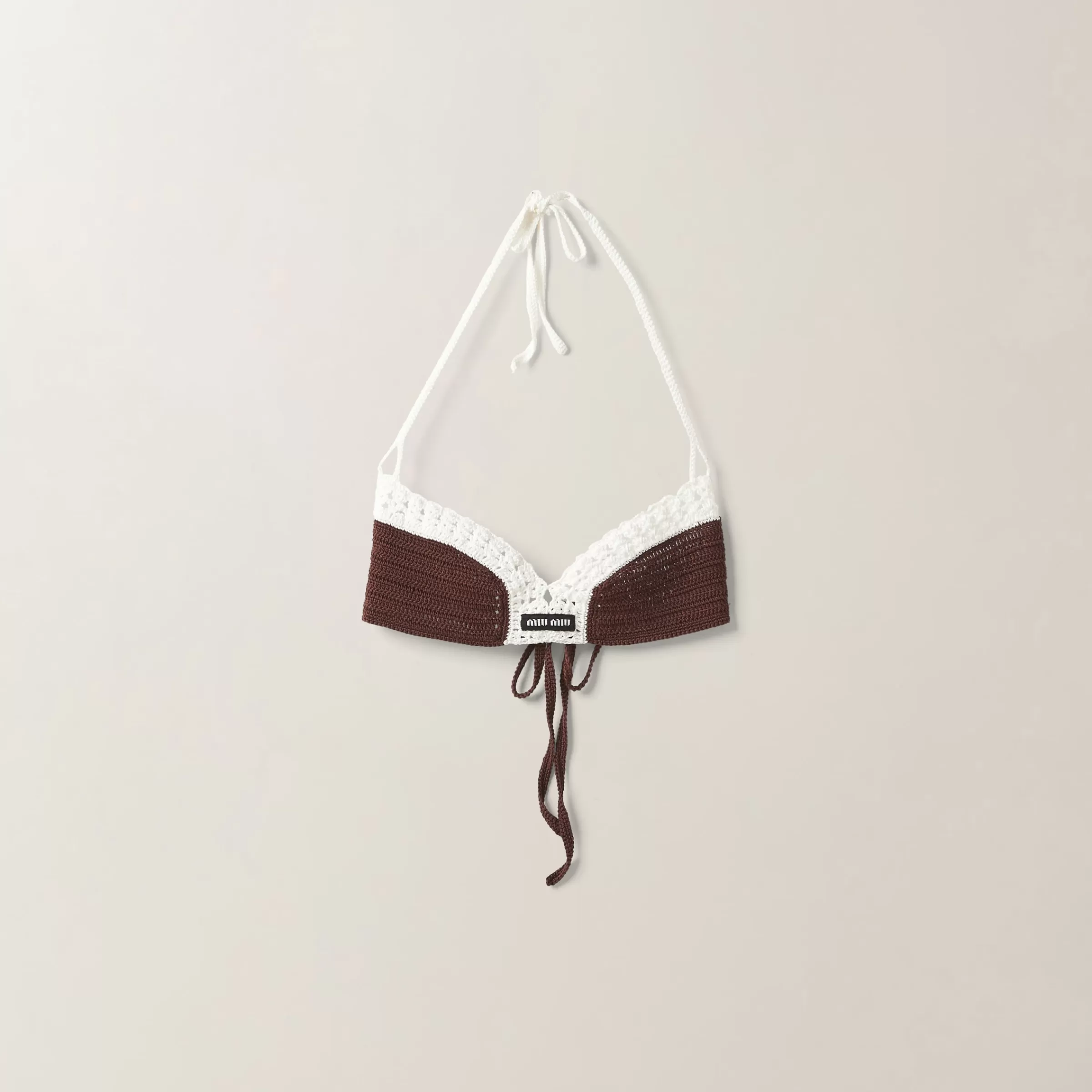 Miu Miu Reggiseno in cotone Cacao Fashion