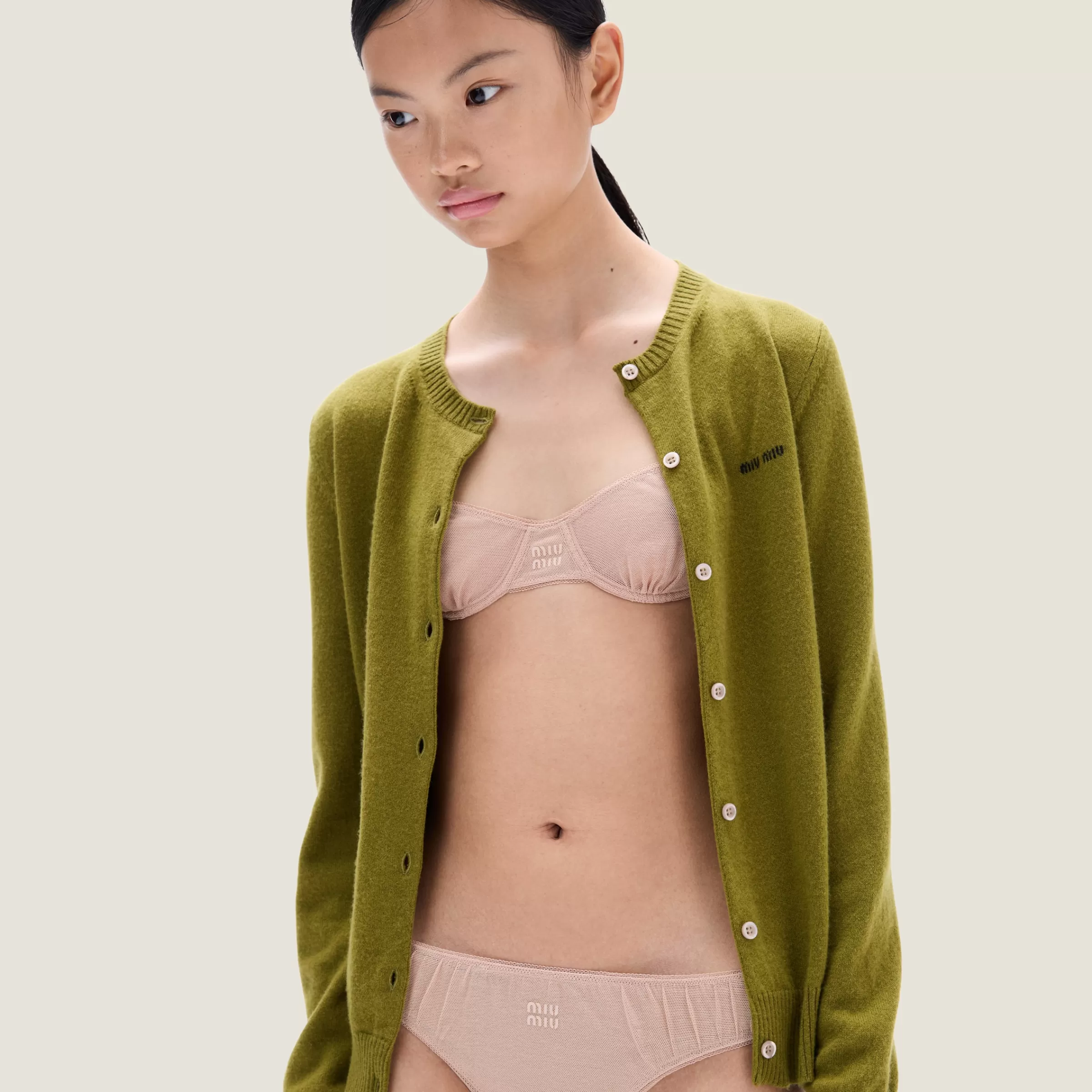 Miu Miu Reggiseno in tulle Nudo Shop