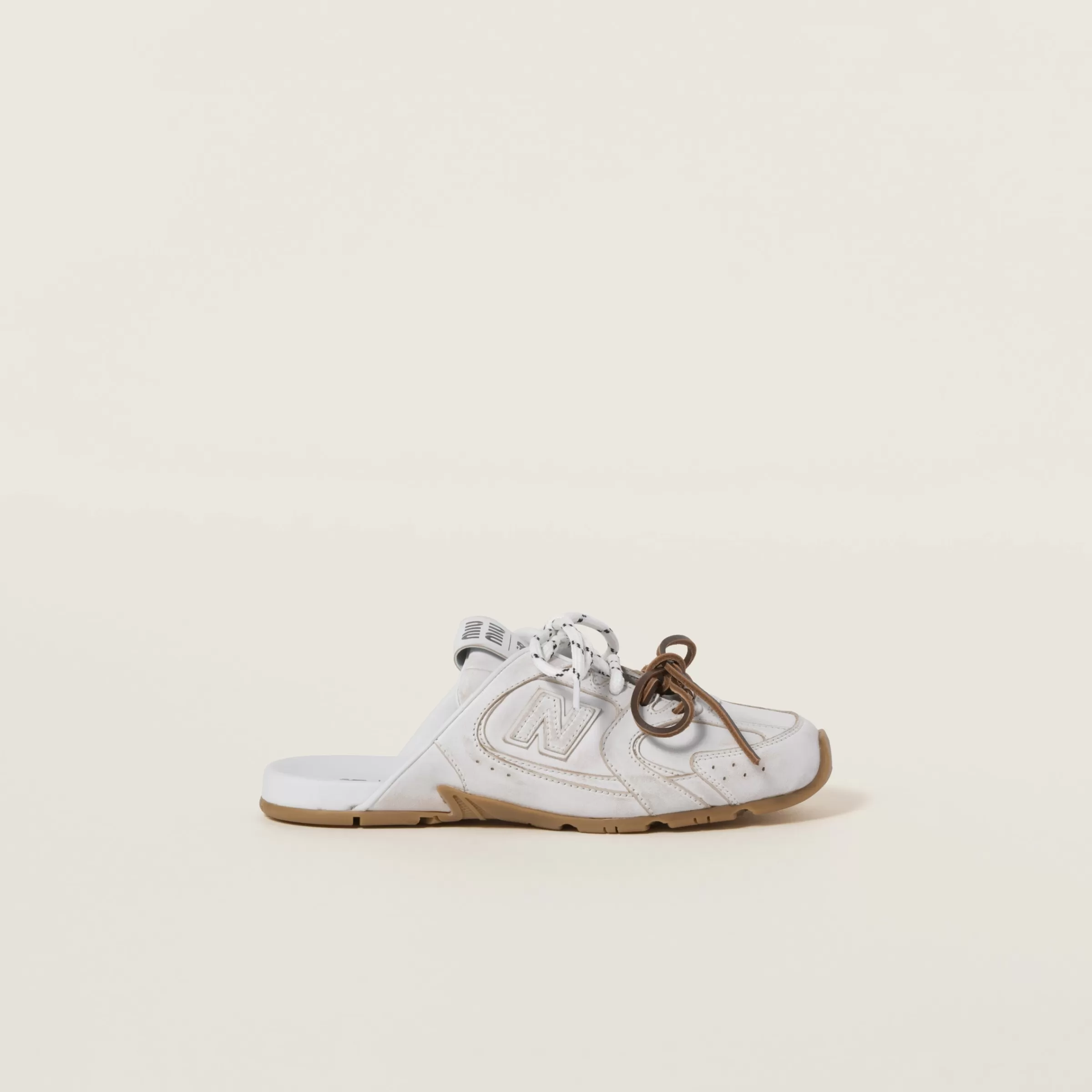 Miu Miu Sabot New Balance X 530 SL in vitello deco' Bianco Fashion