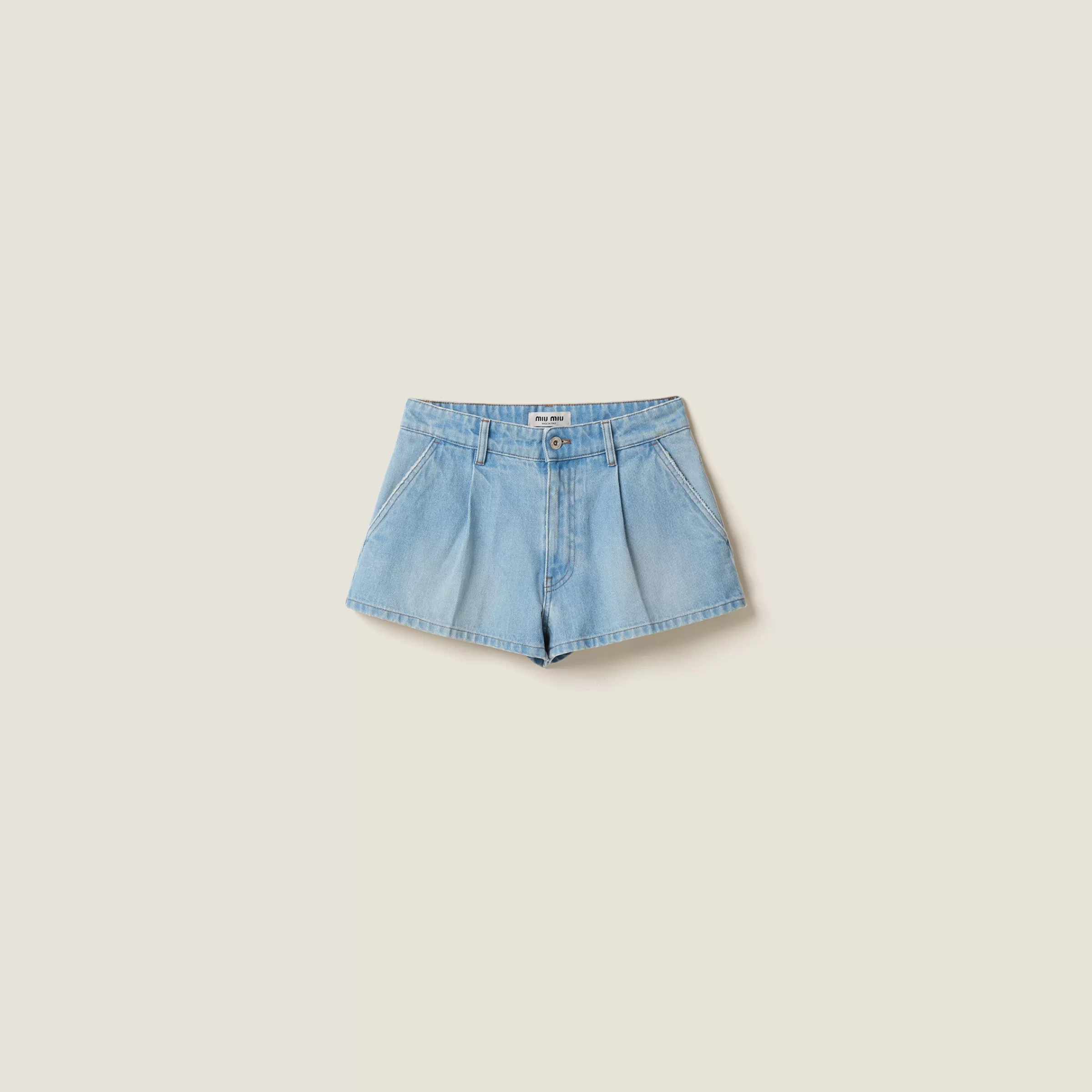 Miu Miu Shorts in denim AzzurroZaffiro Store