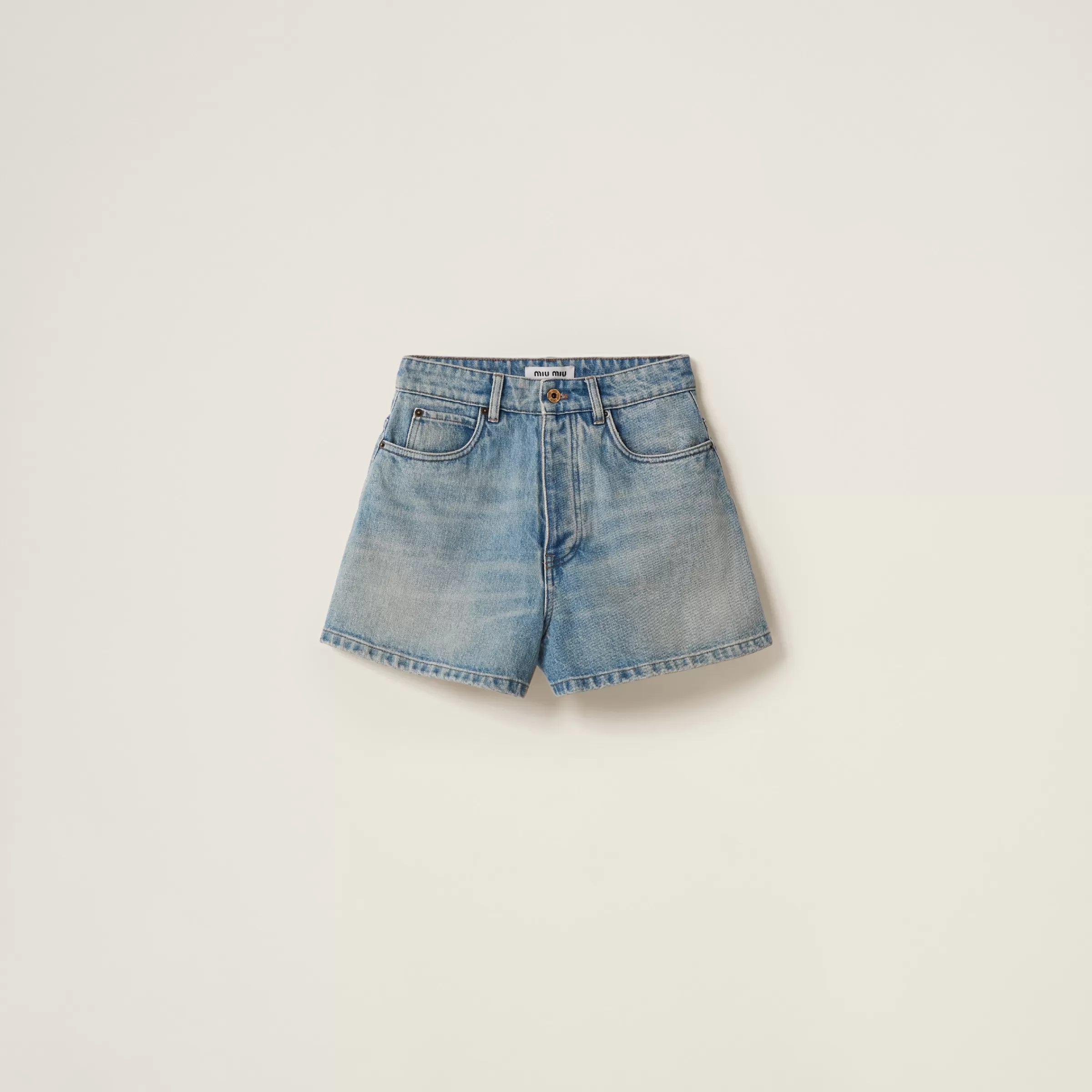 Miu Miu Shorts in denim Celeste Discount