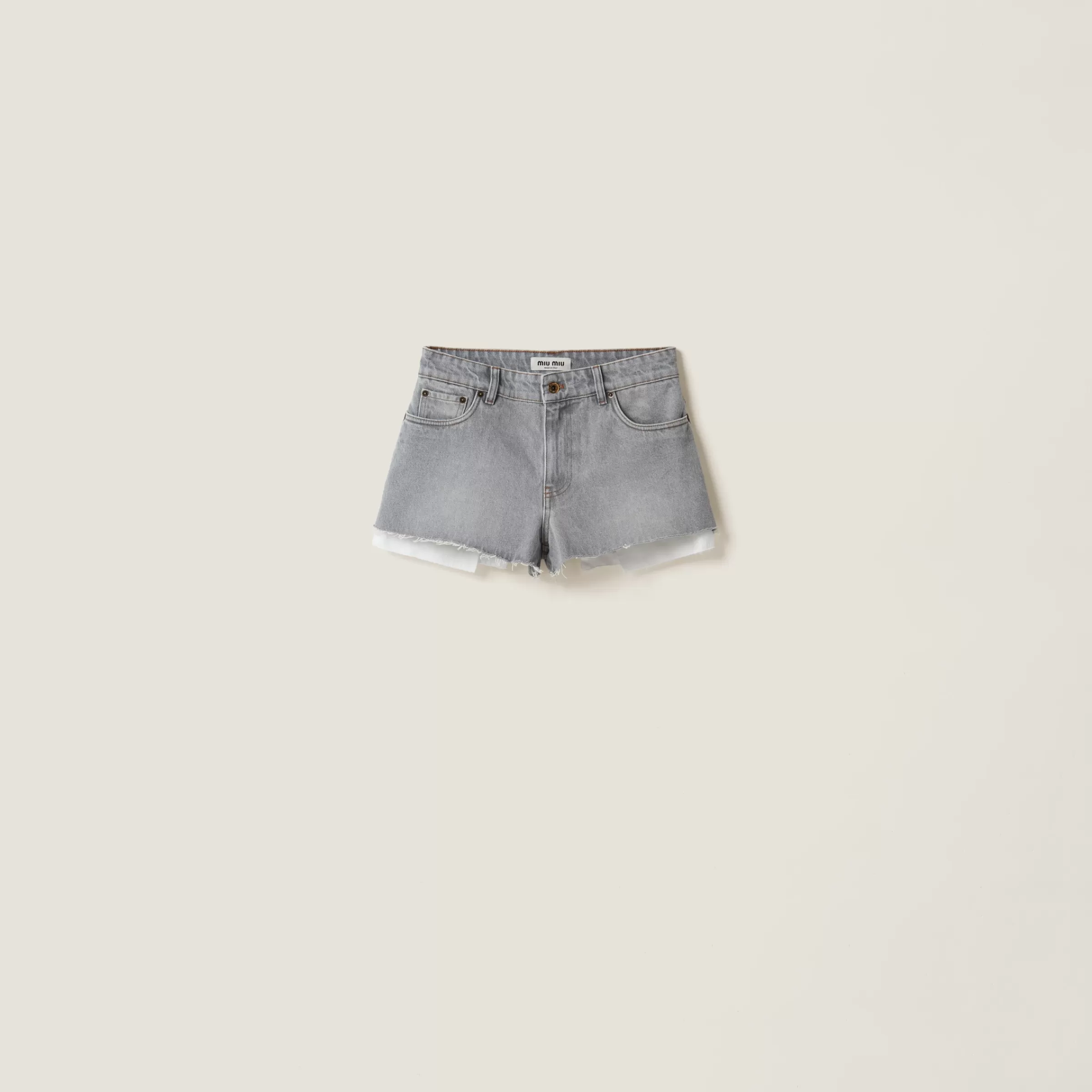 Miu Miu Shorts in denim Grigio Store