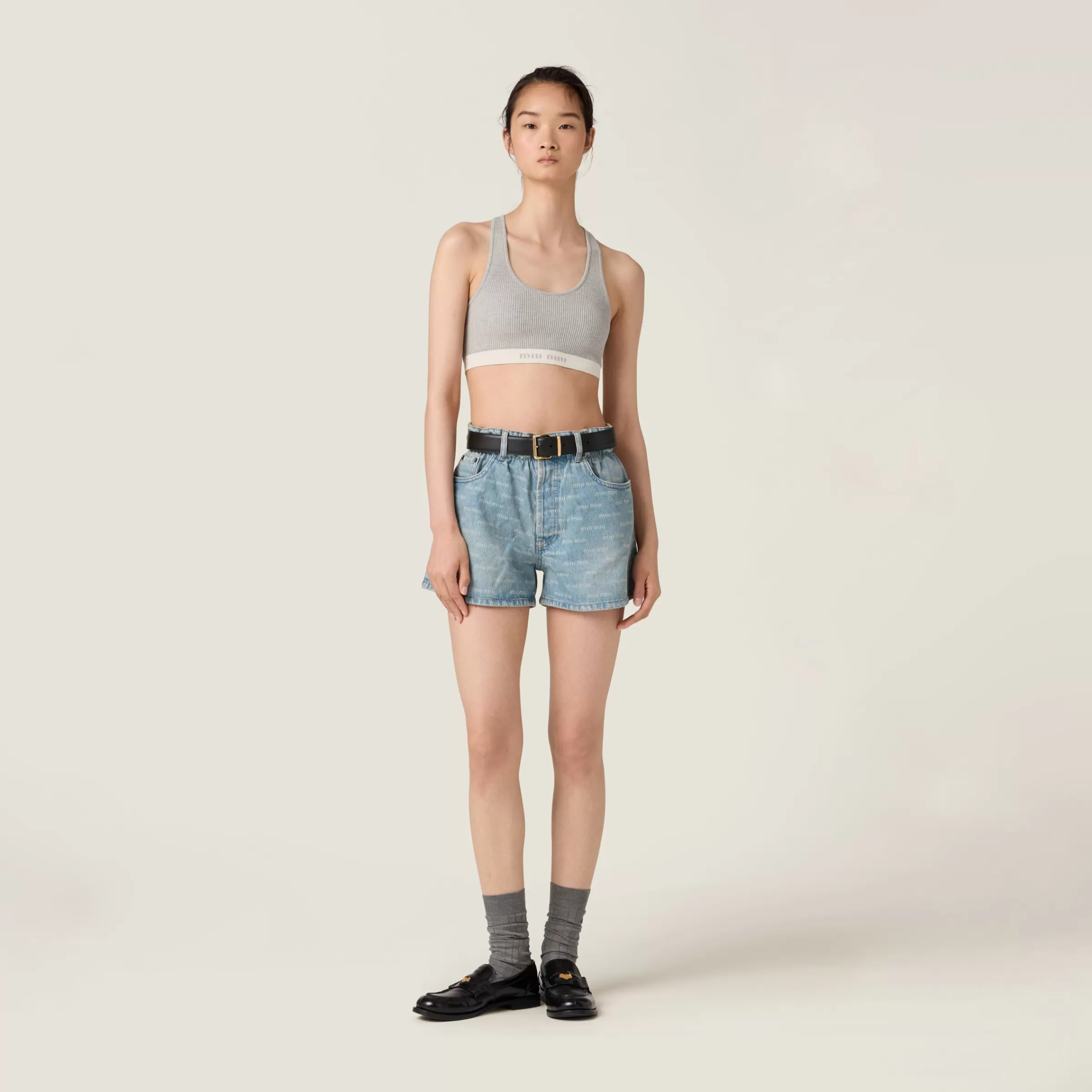 Miu Miu Shorts in denim AzzurroZaffiro Cheap