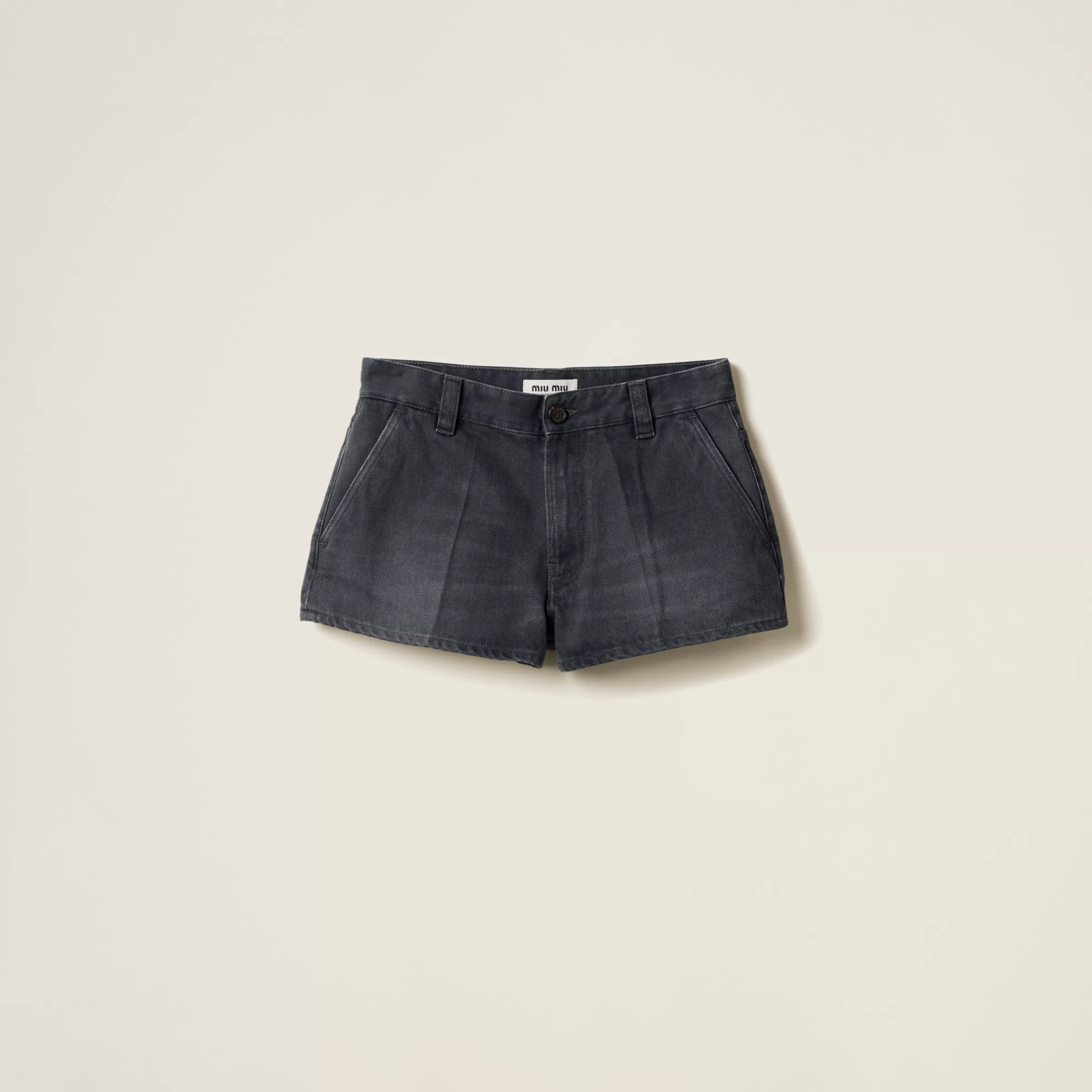 Miu Miu Shorts in drill washed Grigio Best