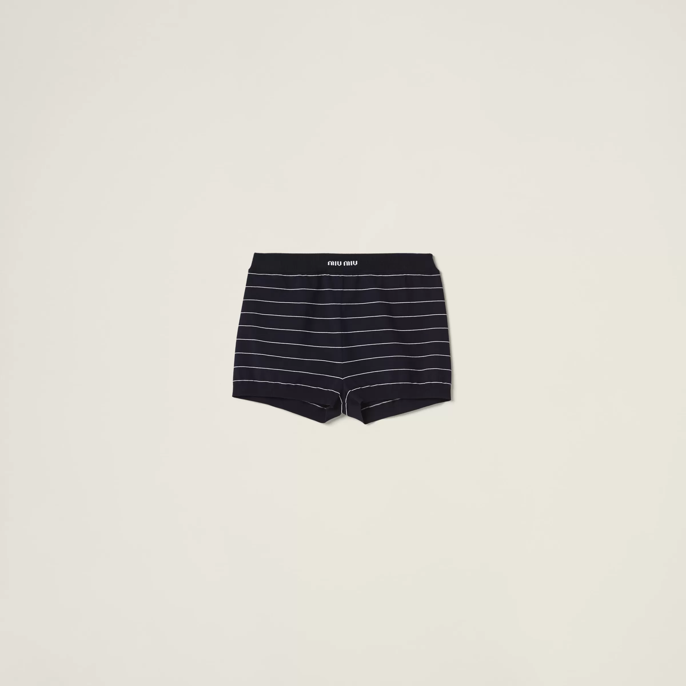 Miu Miu Shorts in viscosa Blu/Bianco Flash Sale