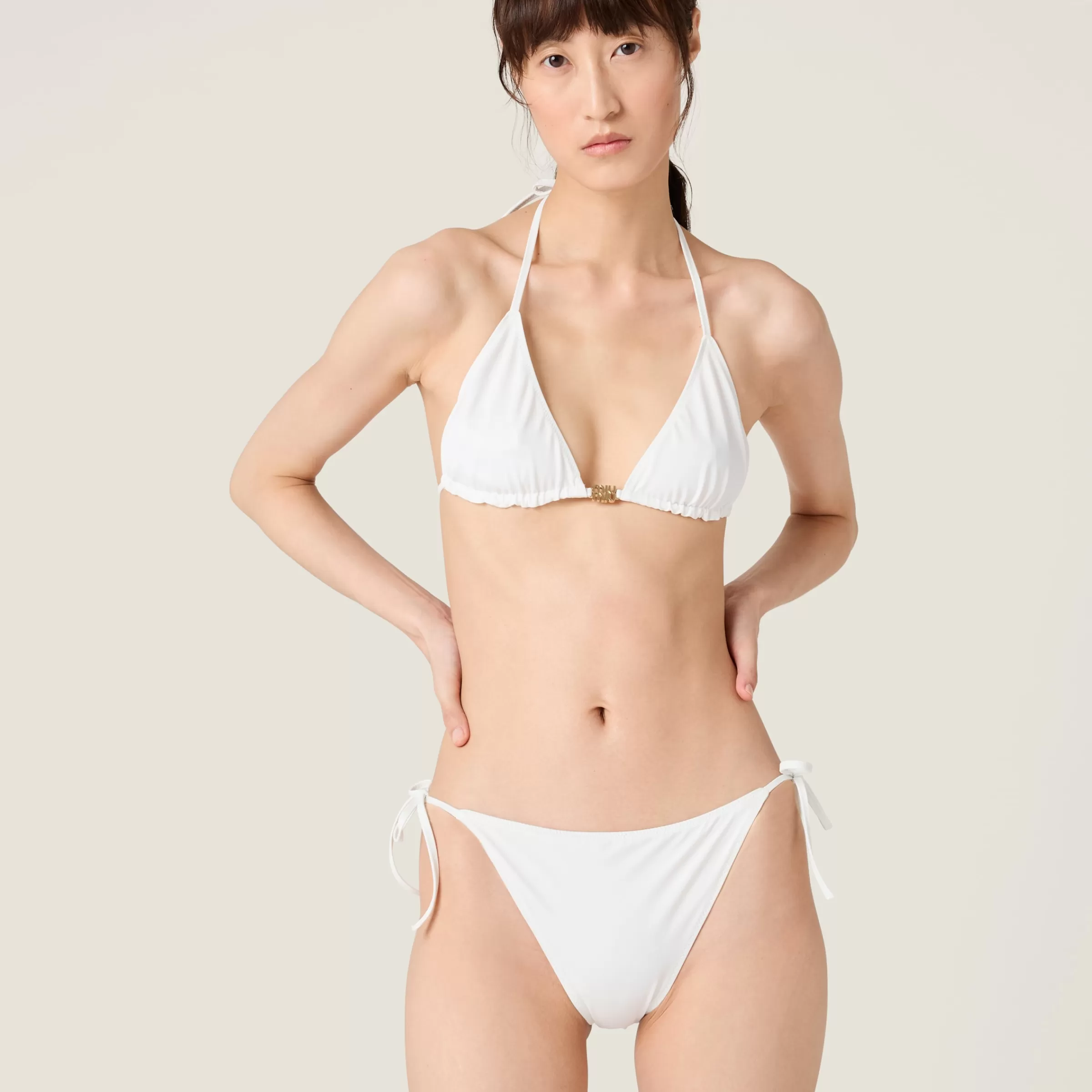 Miu Miu Slip in jersey Bianco Cheap