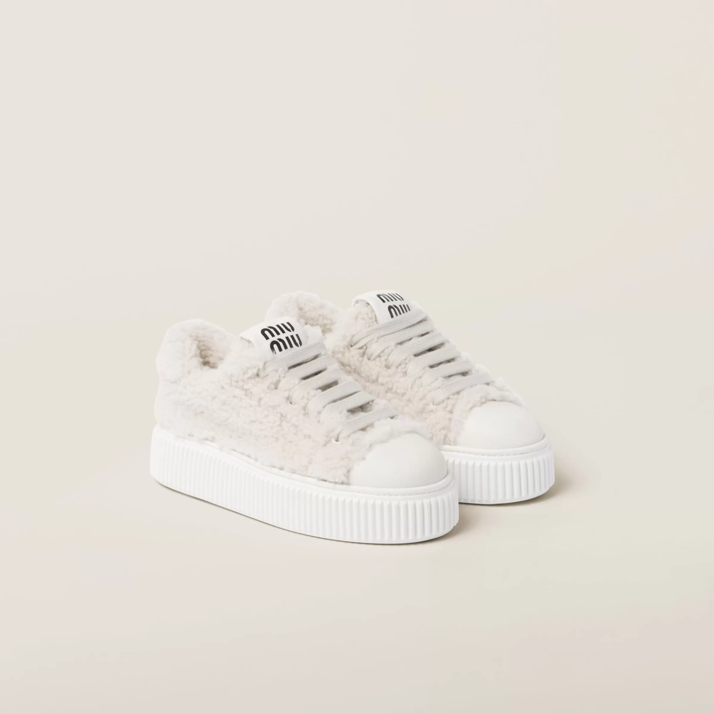 Miu Miu Sneakers in montone Bianco Sale