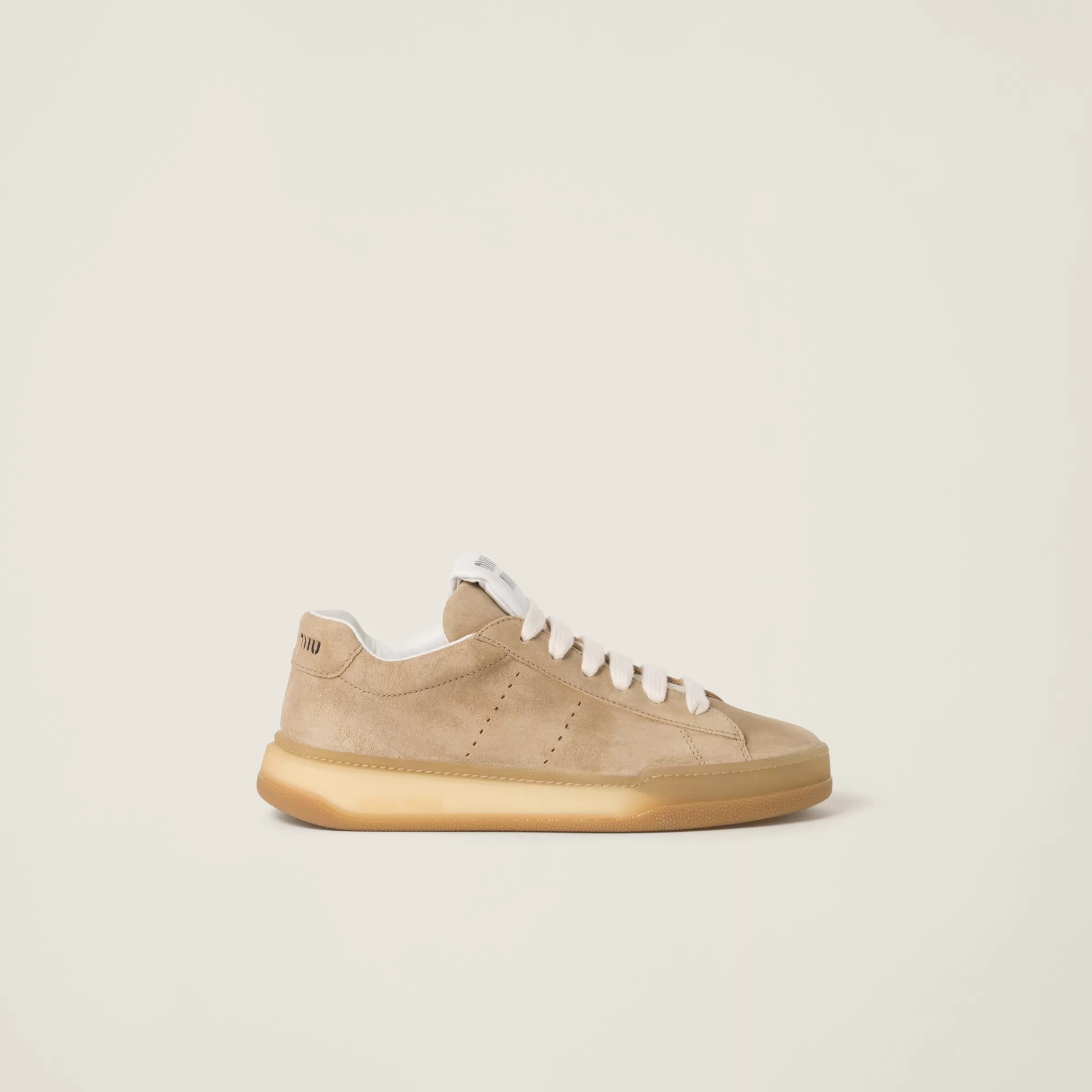 Miu Miu Sneakers in pelle scamosciata decolorata Ecru Cheap