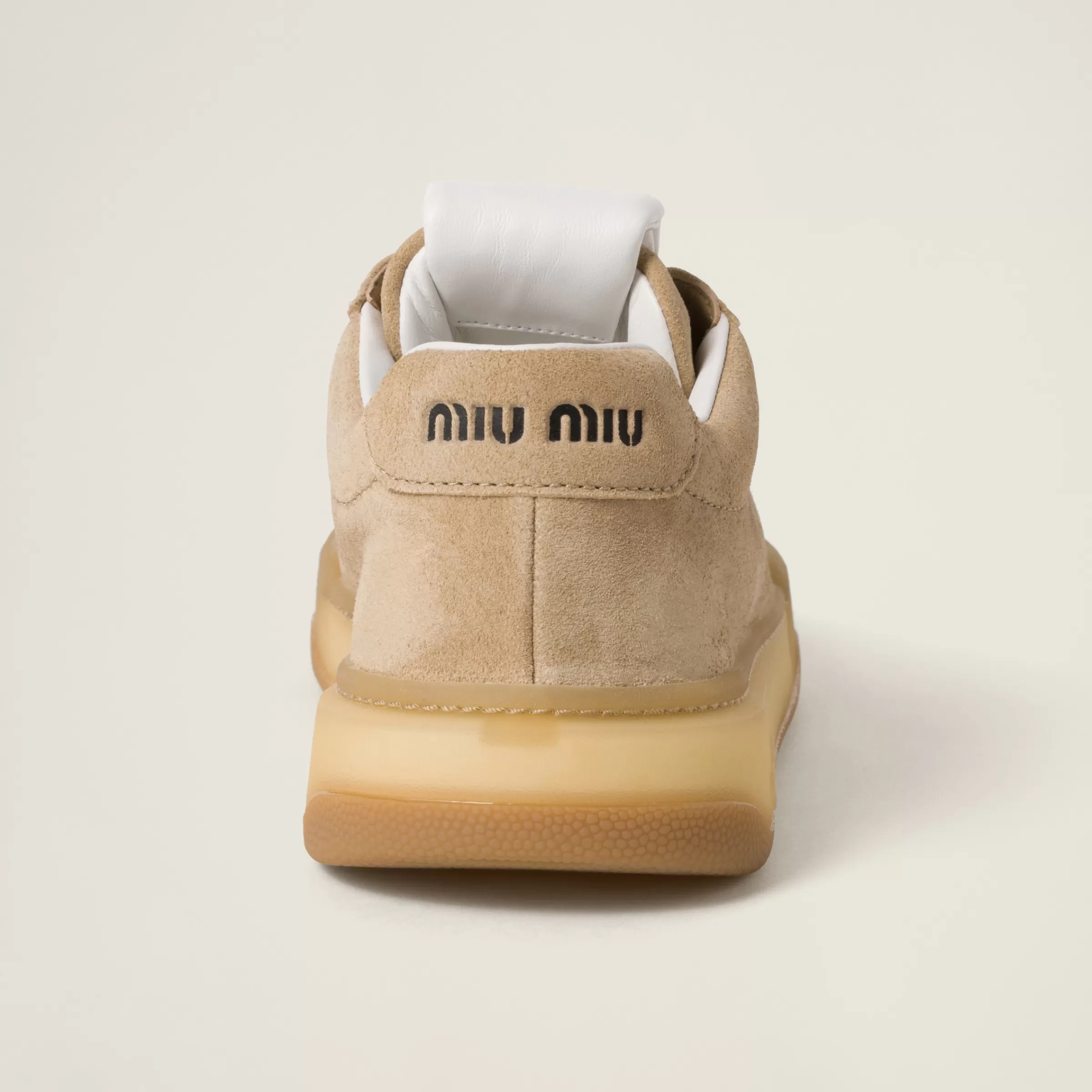 Miu Miu Sneakers in pelle scamosciata decolorata Ecru Cheap