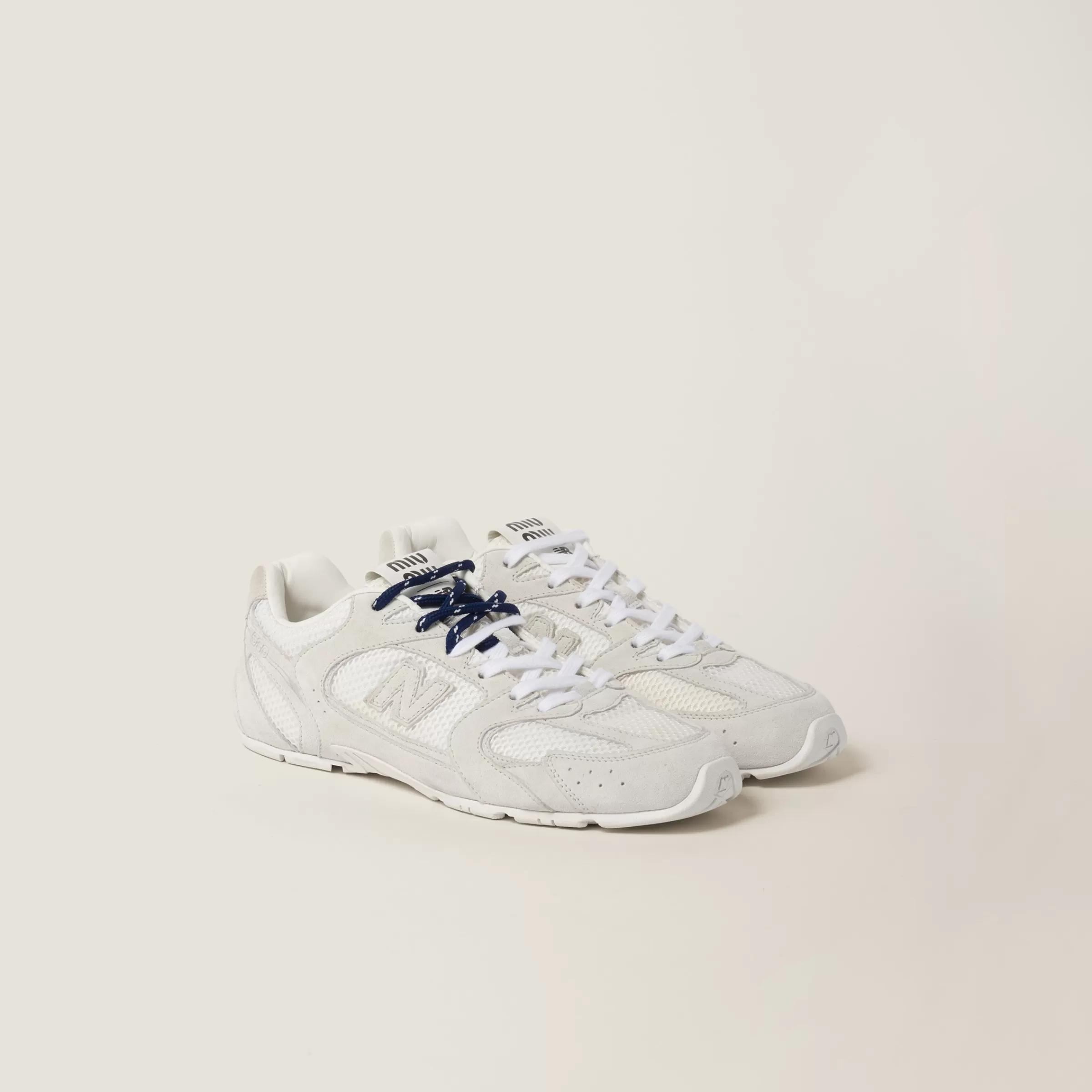 Miu Miu Sneakers New Balance X 530 SL in pelle scamosciata e rete Bianco Sale